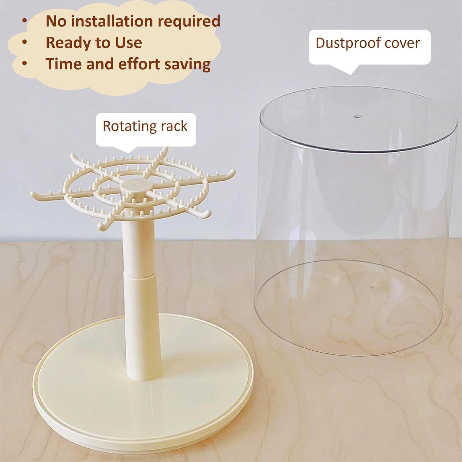 Estuche Giratorio Transparente para Muñecas 25.7 cm Amarillo