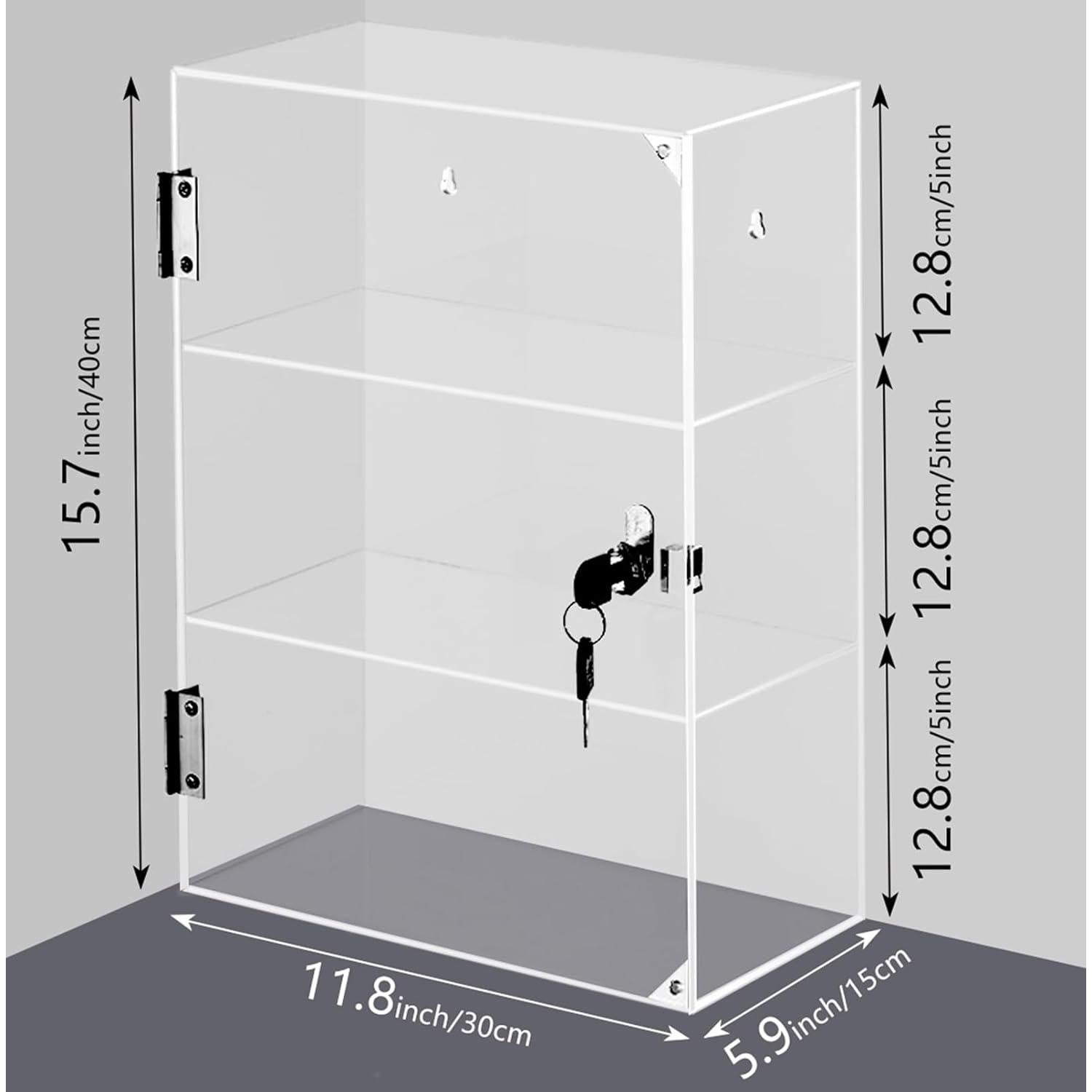 Caja de Exhibición Acrílica KaloTidy 30x15x40 cm con Cerradura