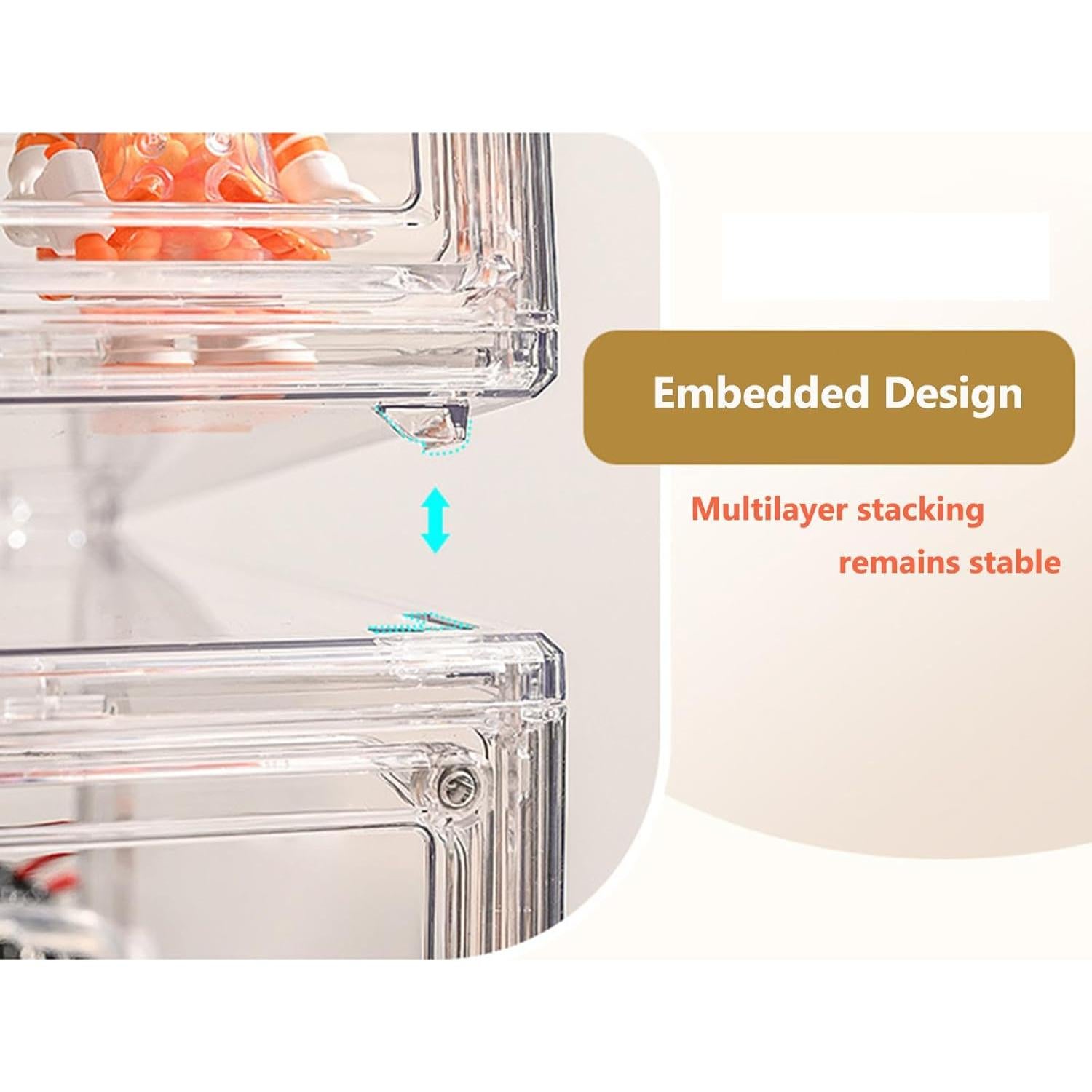 Caja de Exhibición Acrílica Transparente 27x18x22 cm con Puerta Magnética