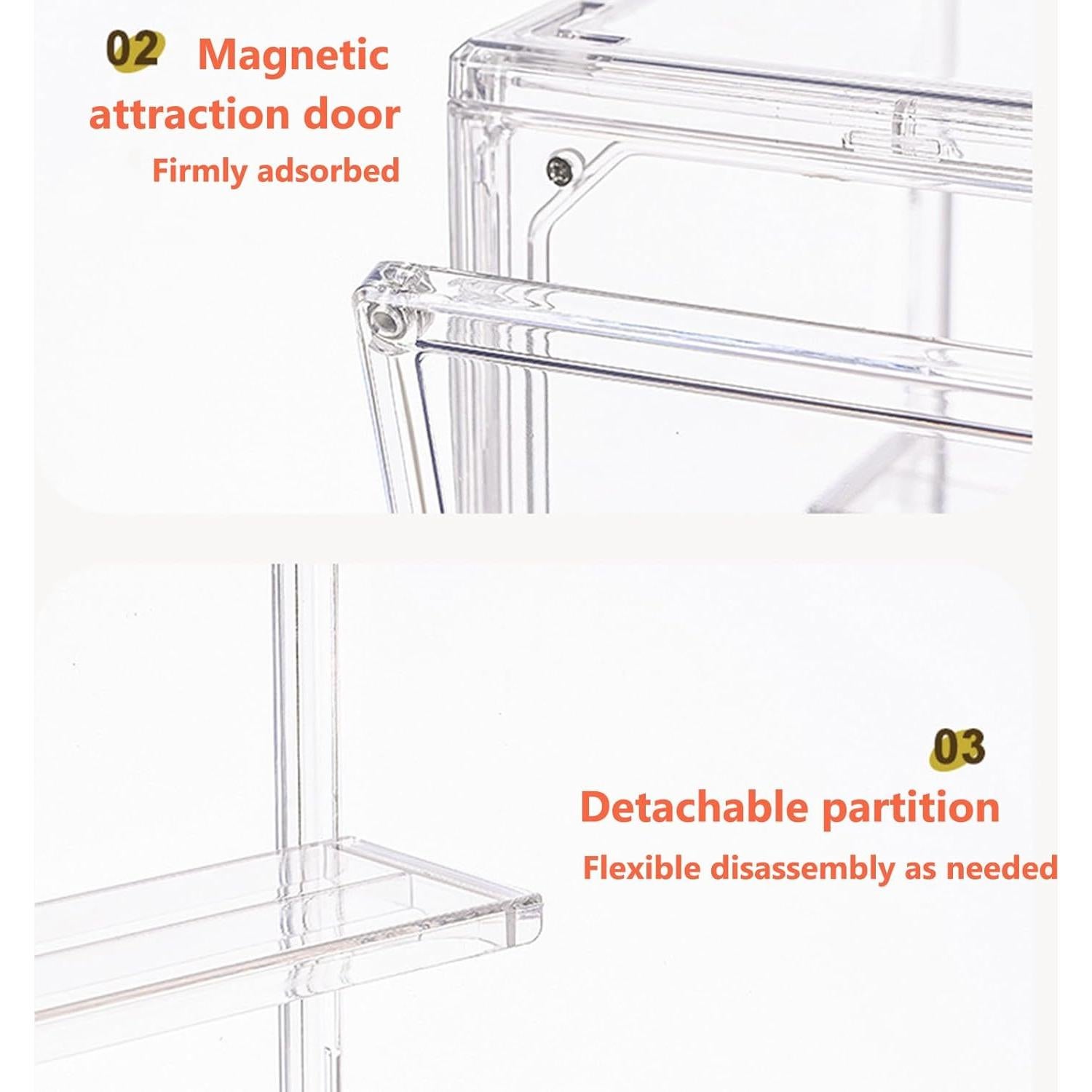Caja de Exhibición Acrílica Transparente 27x18x22 cm con Puerta Magnética