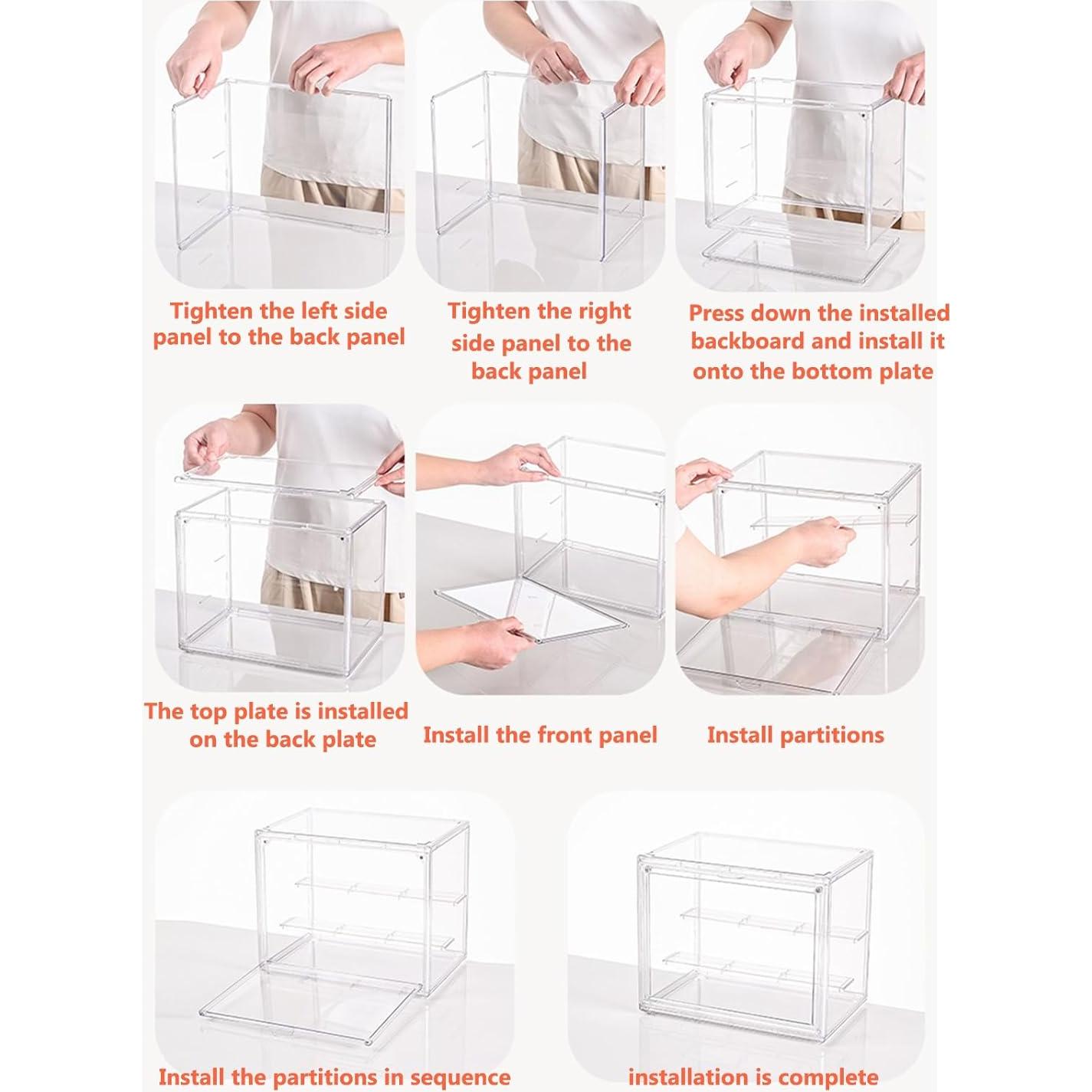 Caja de Exhibición Acrílica Transparente 27x18x22 cm con Puerta Magnética