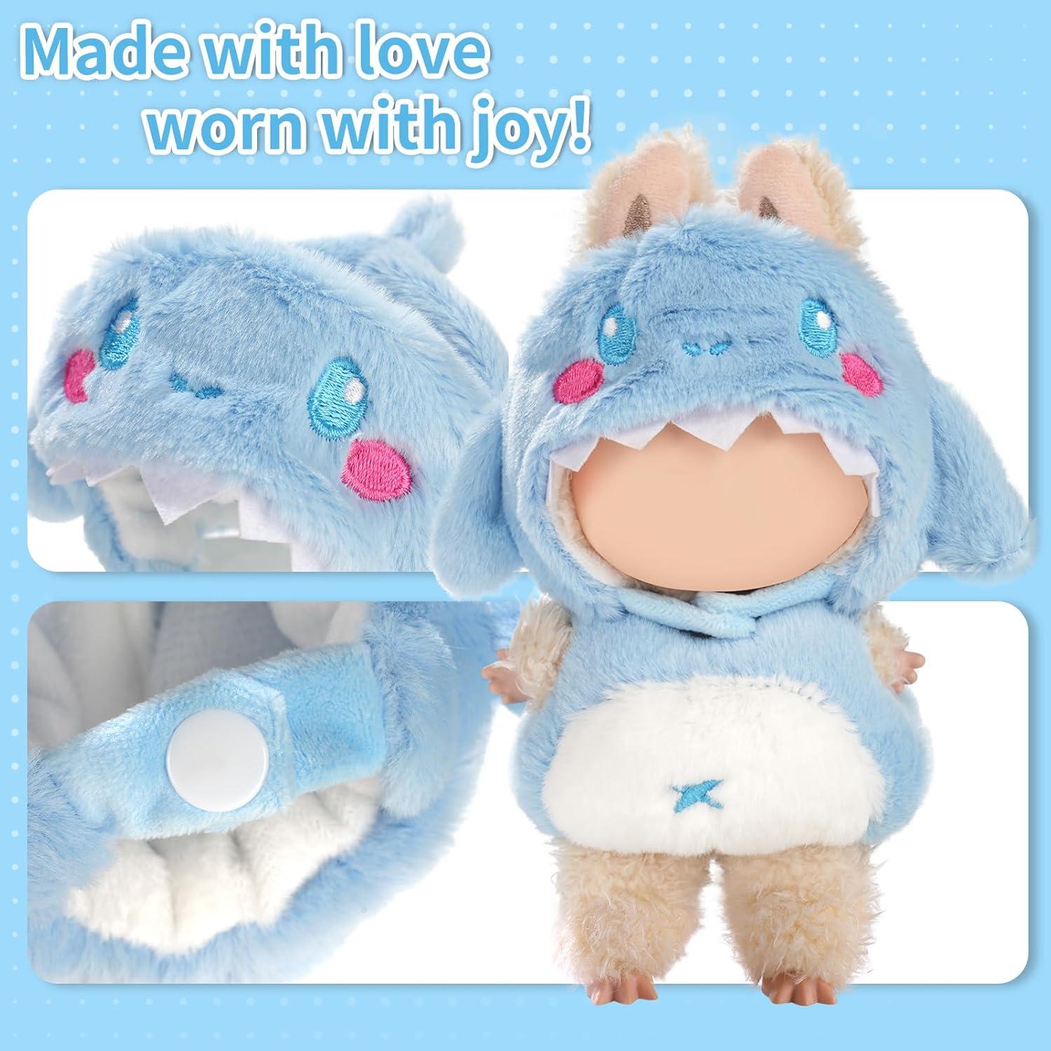 Conjunto de Ropa para Muñeca Woplagyreat Ballena Azul 17cm