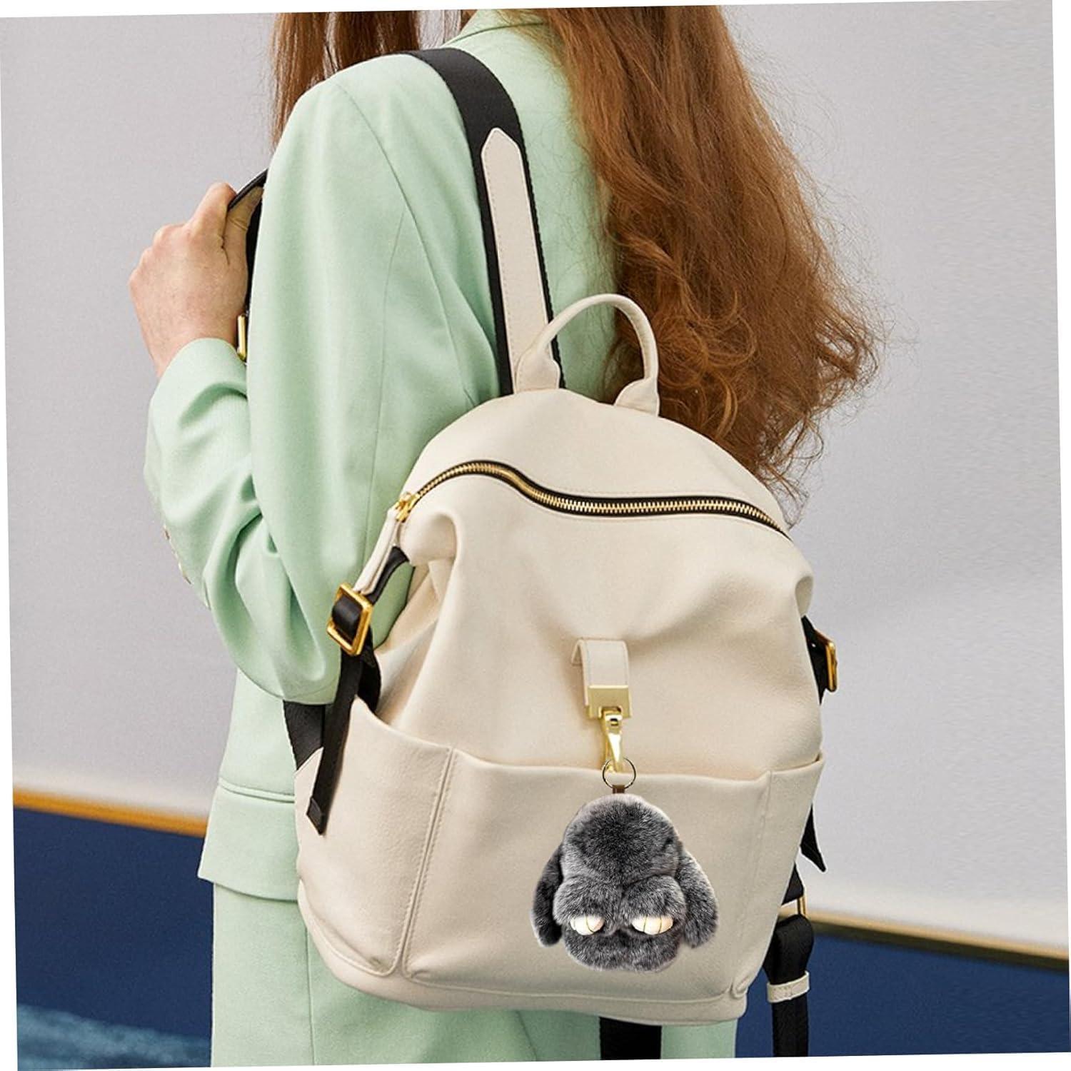 Llavero de Conejo de Peluche Verde Oscuro con Caja - Accesorio Lindo