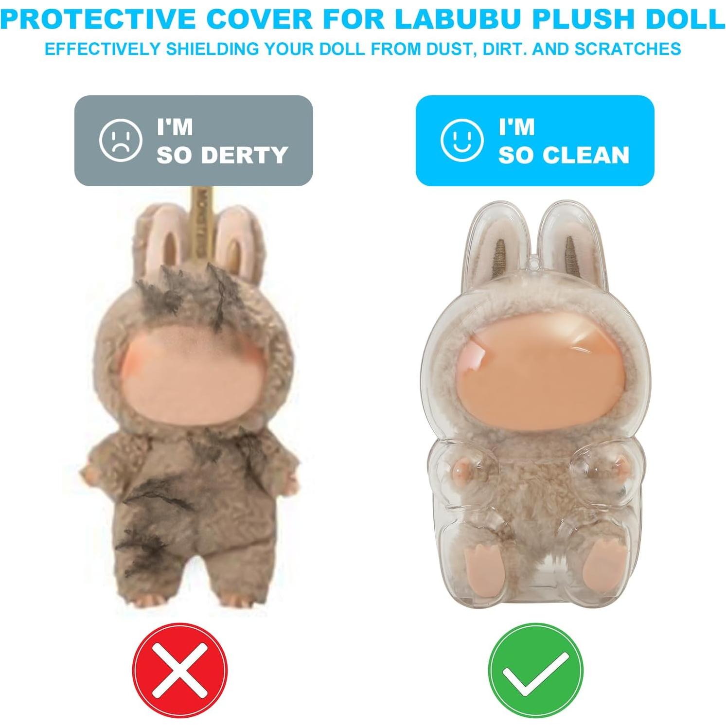 Funda Protectora LABUBU 2PCS Bolsa Exhibición Plástico PVC