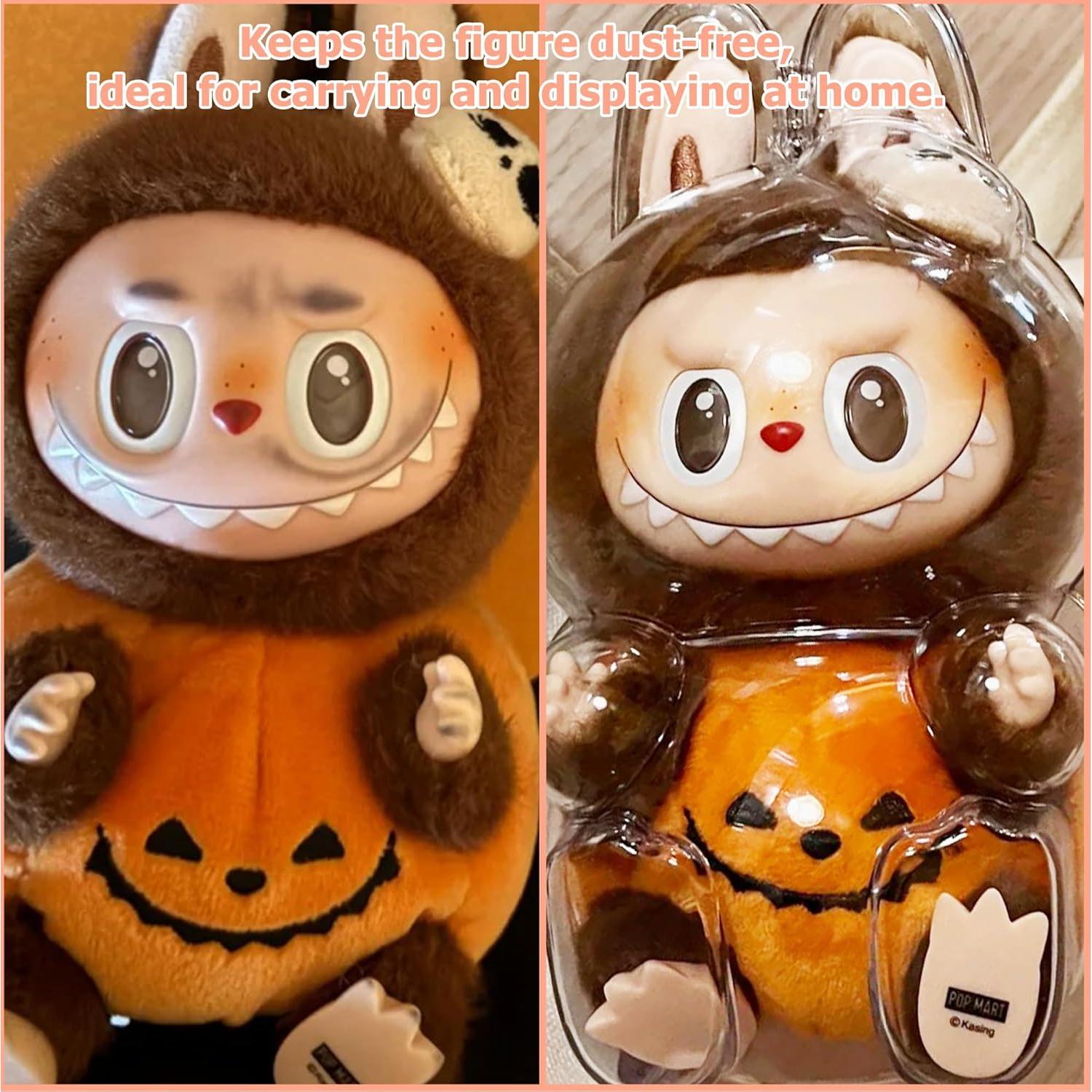 Funda Protectora de Acrílico LABUBU para Muñeca 18.2x11.3cm