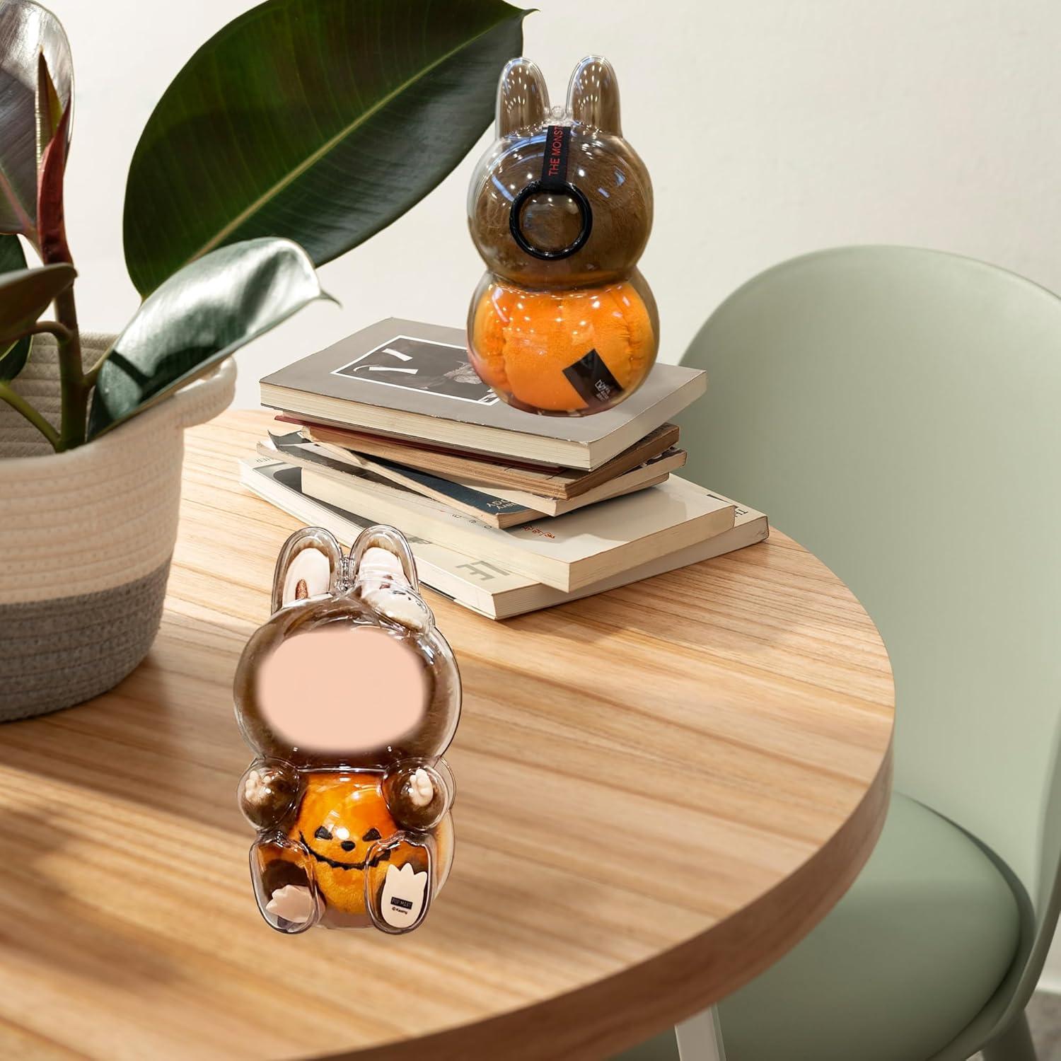 Funda Protectora de Acrílico LABUBU para Muñeca 18.2x11.3cm