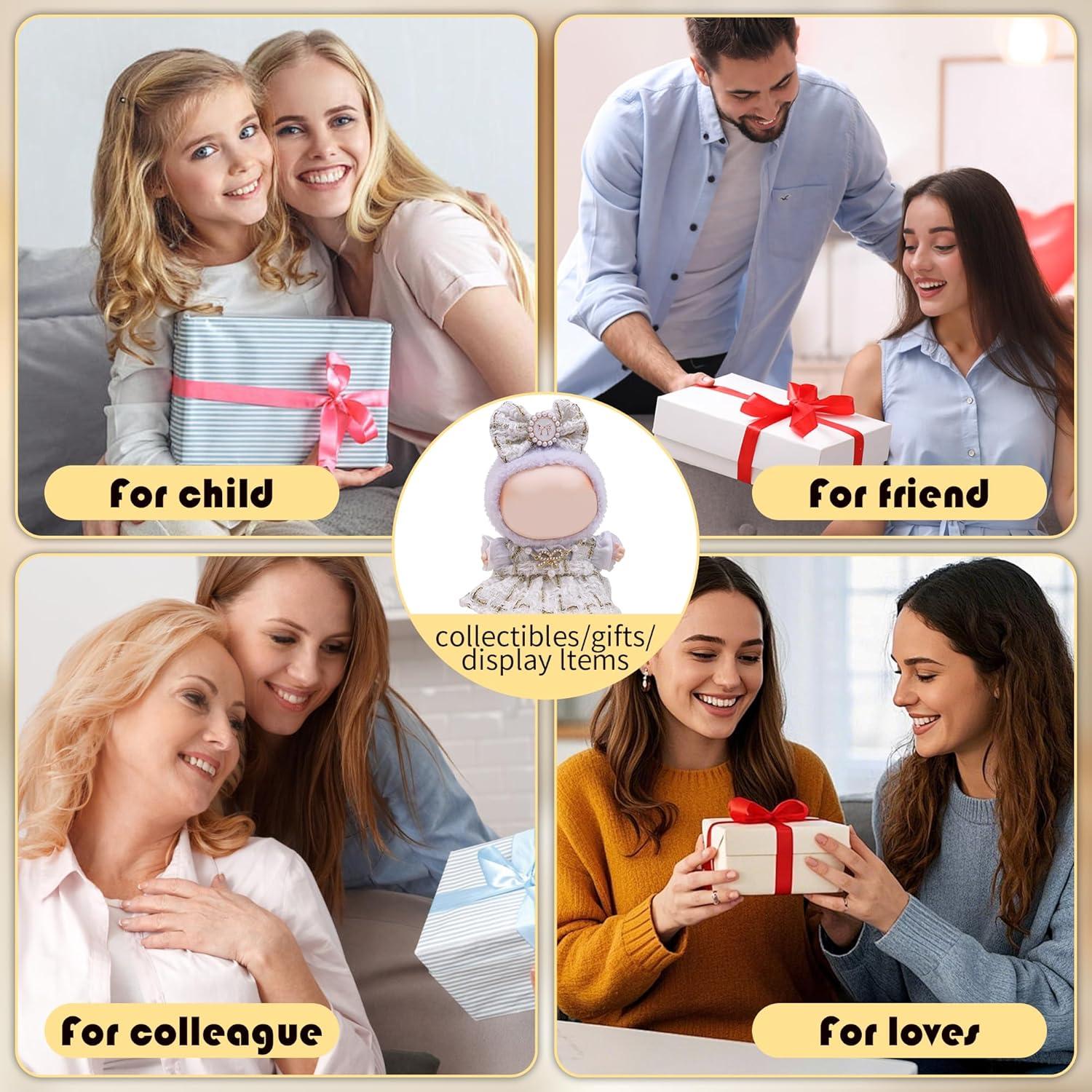 Conjunto de Ropa para Muñecas Labubu 4 Piezas Dorado 17cm