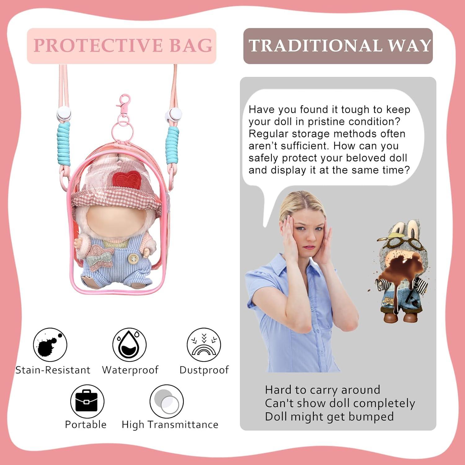 Funda Protectora Rosa para Muñecas de Peluche 15.24x10.16cm