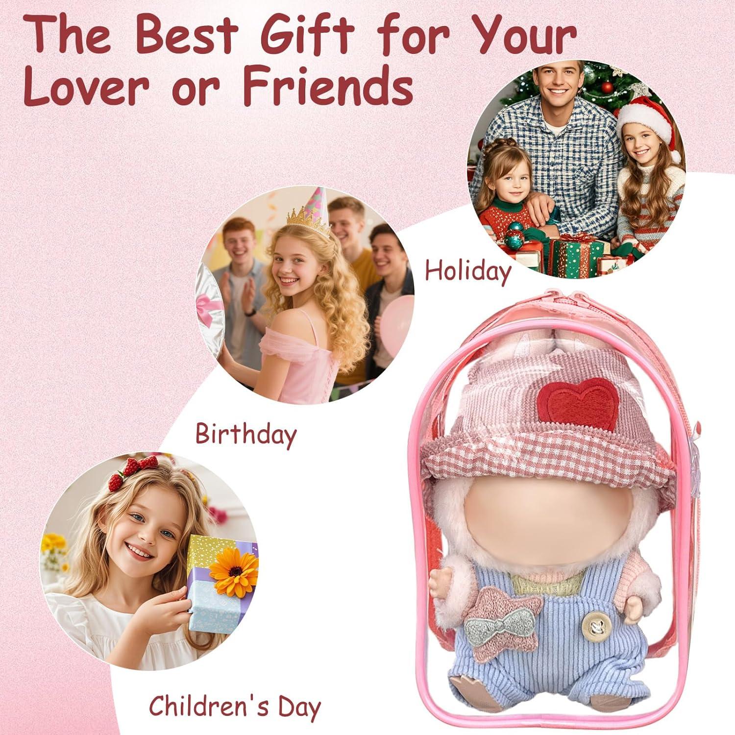 Funda Protectora Rosa para Muñecas de Peluche 15.24x10.16cm