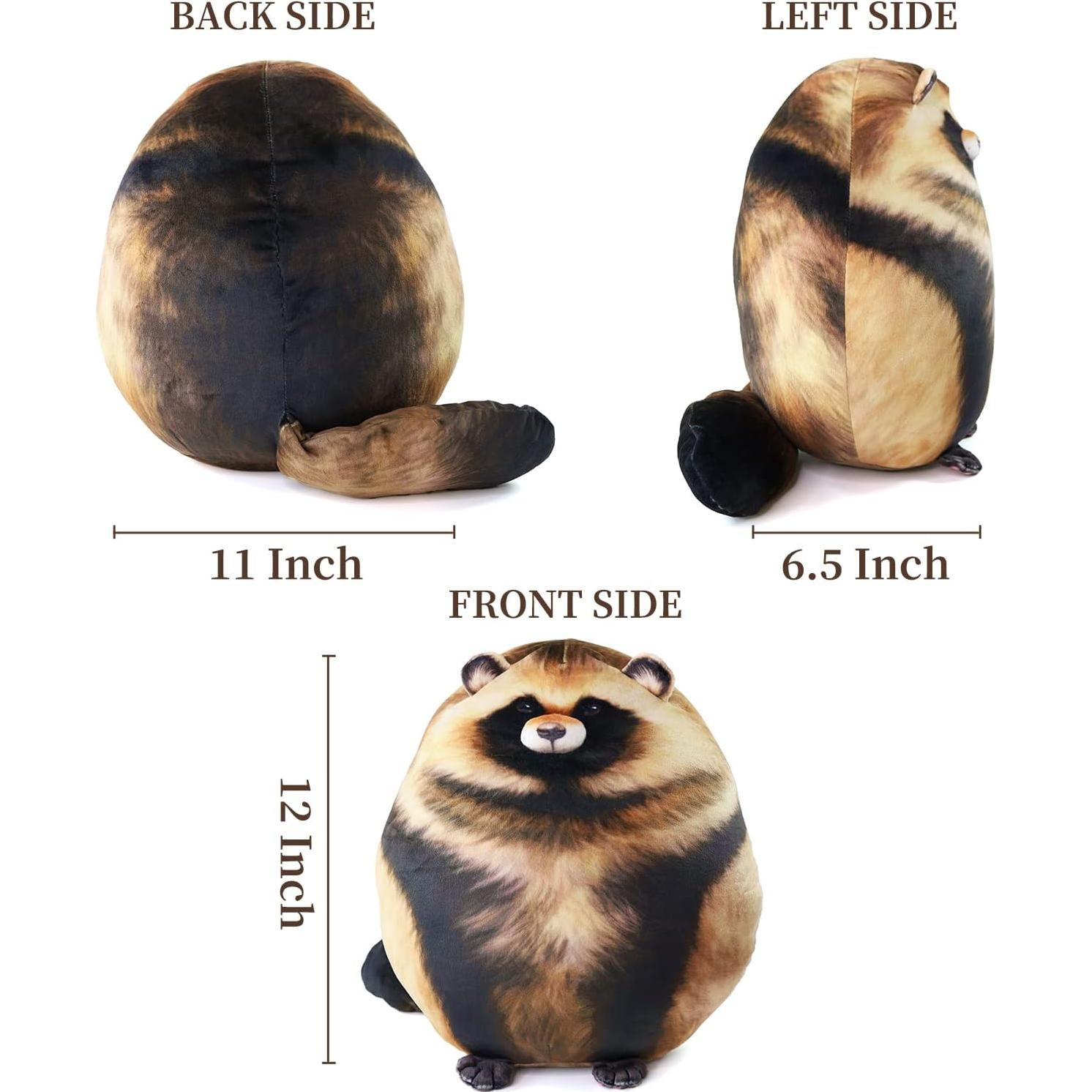 Peluche de Mapache Jason Toys 25.4 cm Suave y Decorativo