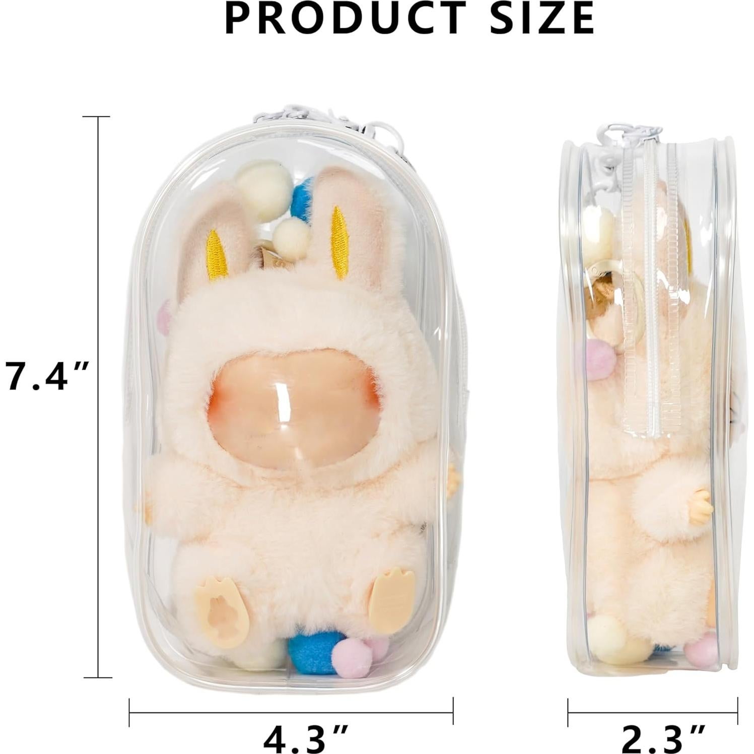 Funda de Almacenamiento PVC Transparente para Muñecas 15-17 cm