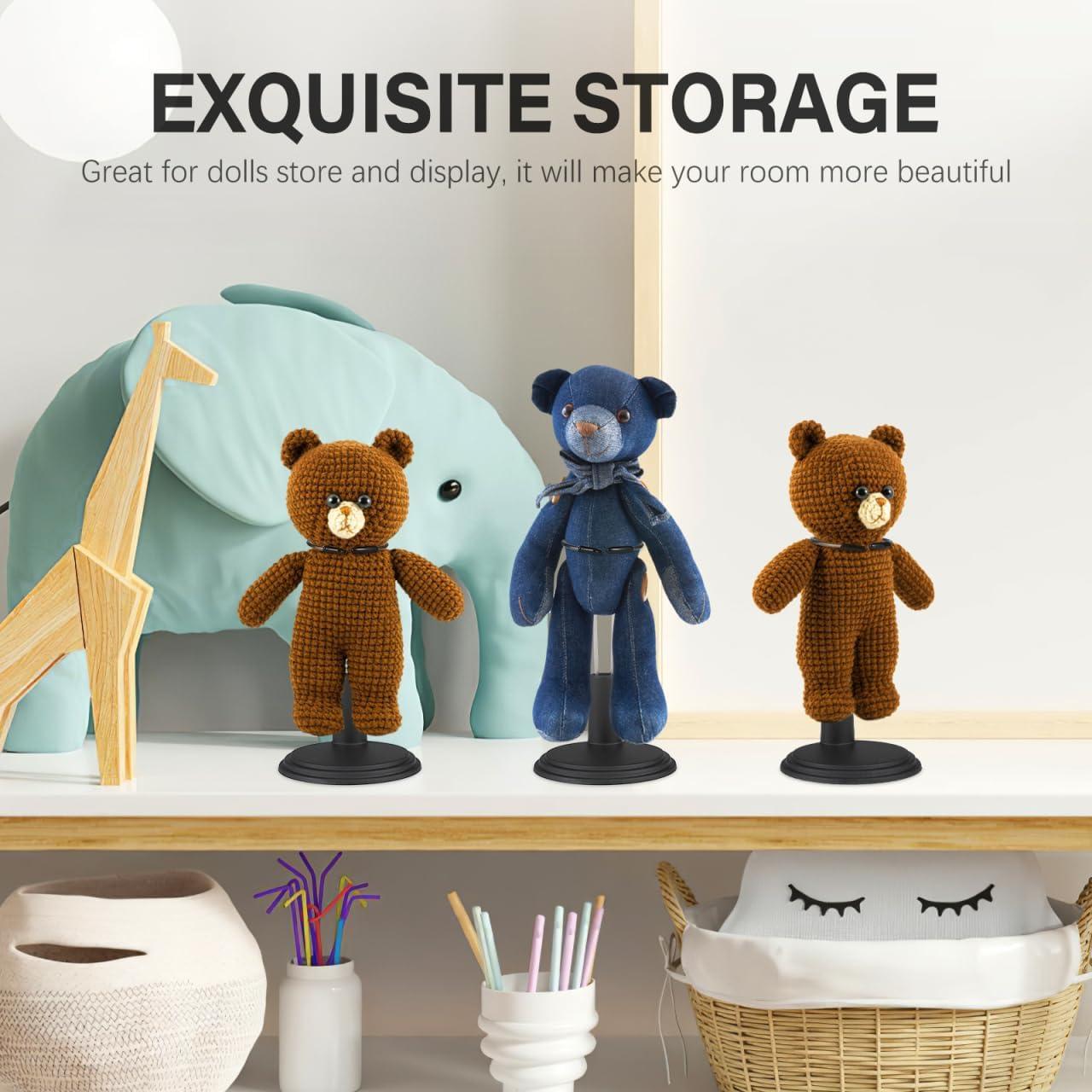 Soporte para Muñecas TOYANDONA 4 Piezas Ajustable Negro