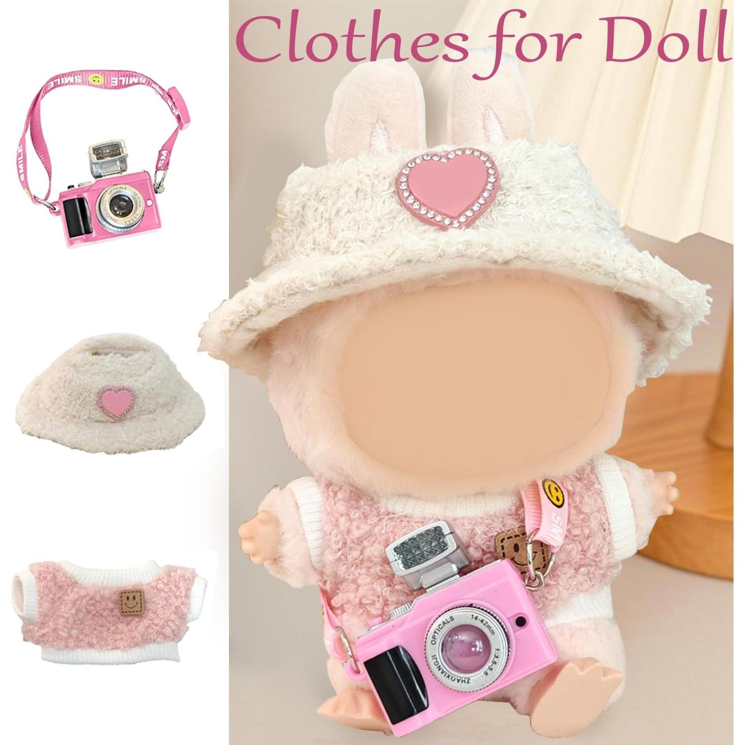 Disfraces de Peluche Rosa con Sombrero y Accesorios - 3 Piezas