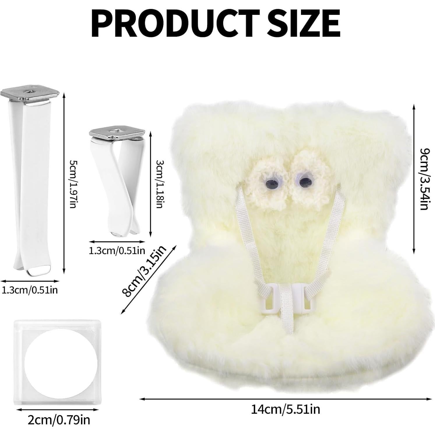 Asiento de Coche para Muñecas Lasuroa E61343 - Felpa 14x9x8cm