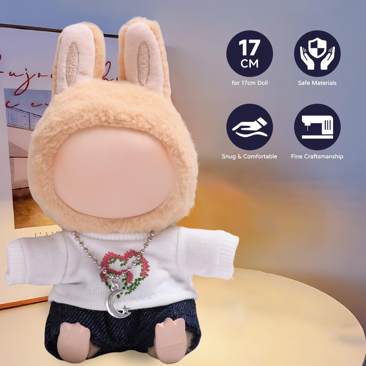 Conjunto de Ropa para Muñecas 17cm Labubu Estilo 6 3 Piezas