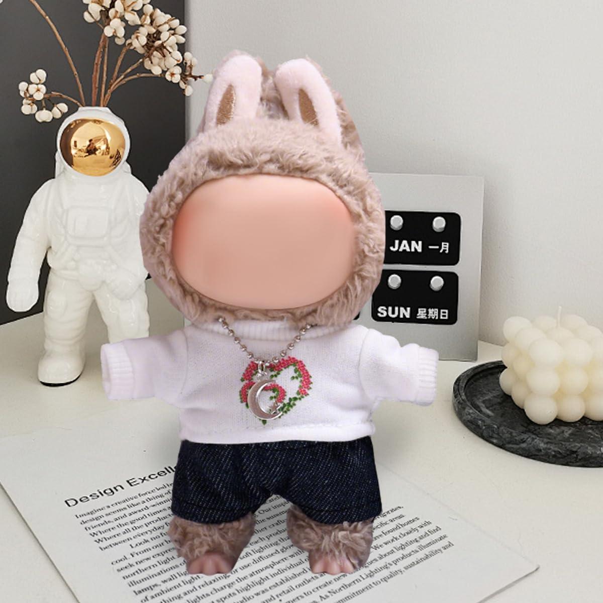 Conjunto de Ropa para Muñecas 17cm Labubu Estilo 6 3 Piezas