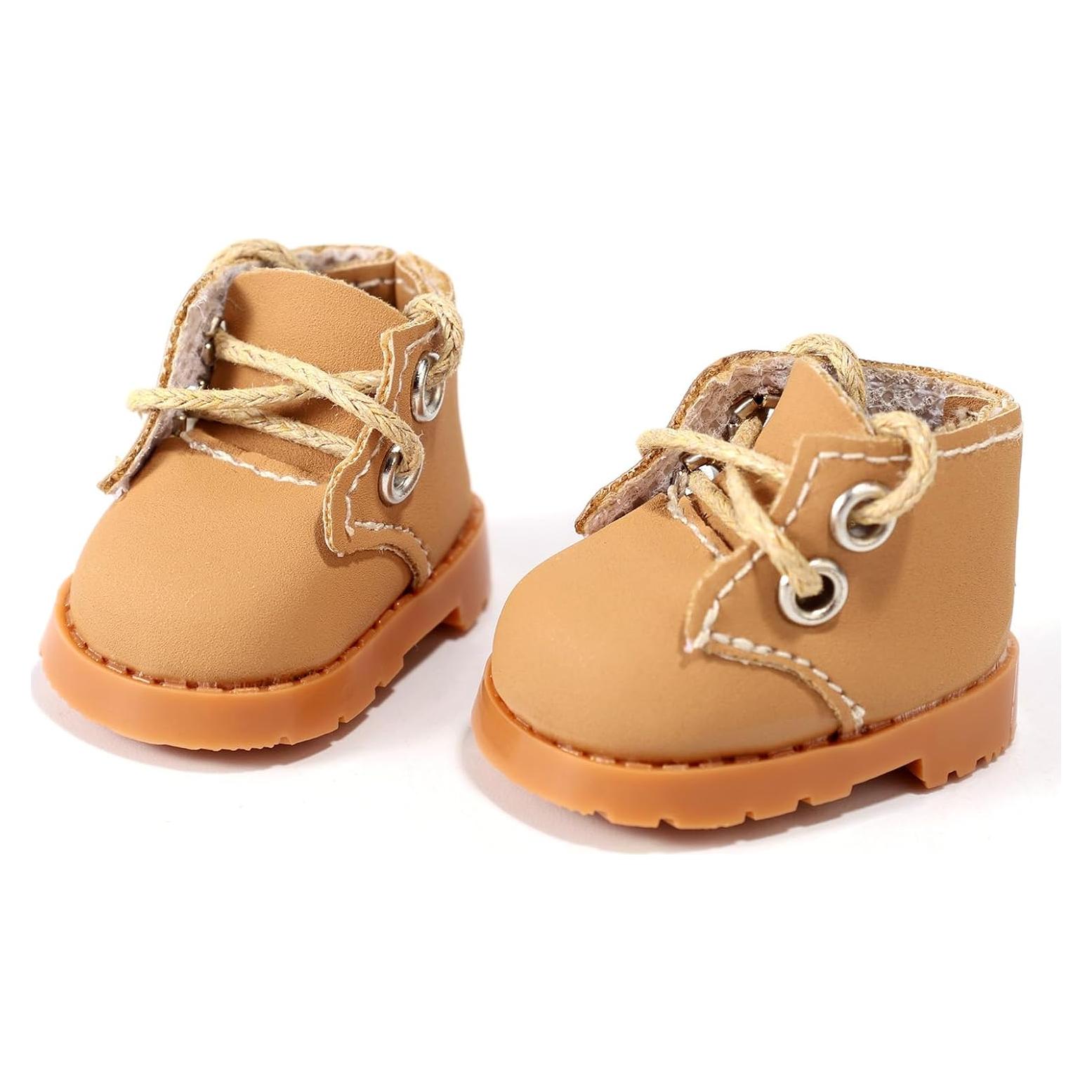 Zapatos Miniatura para Muñecas Lyreh - Zapatillas Amarillas 5x2.3cm