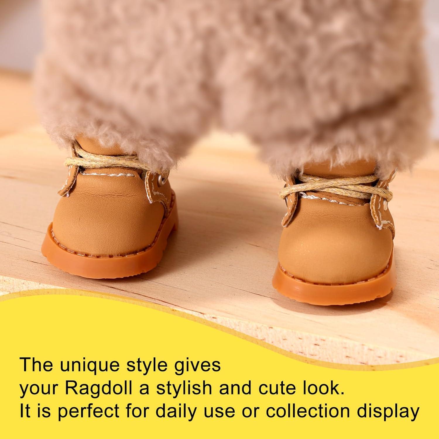 Zapatos Miniatura para Muñecas Lyreh - Zapatillas Amarillas 5x2.3cm