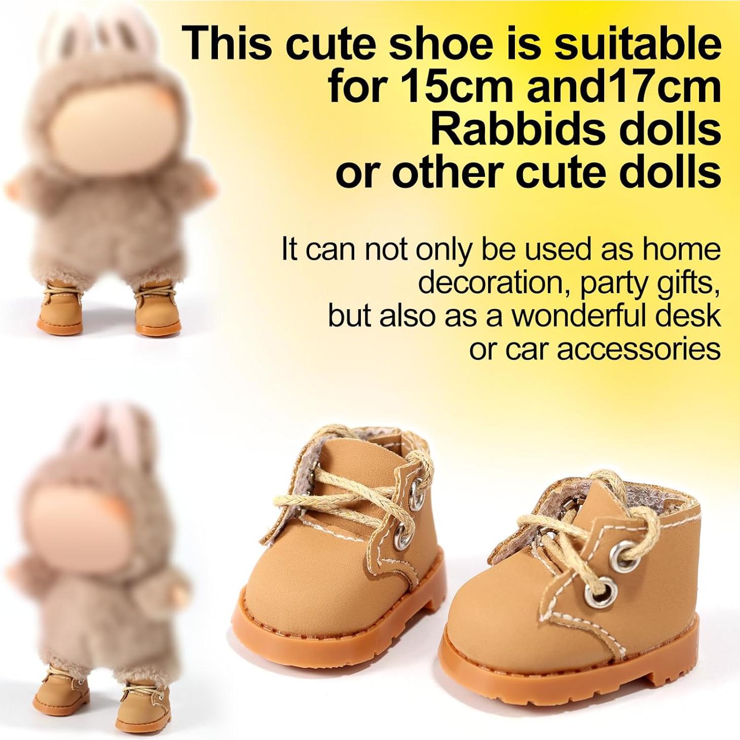 Zapatos Miniatura para Muñecas Lyreh - Zapatillas Amarillas 5x2.3cm