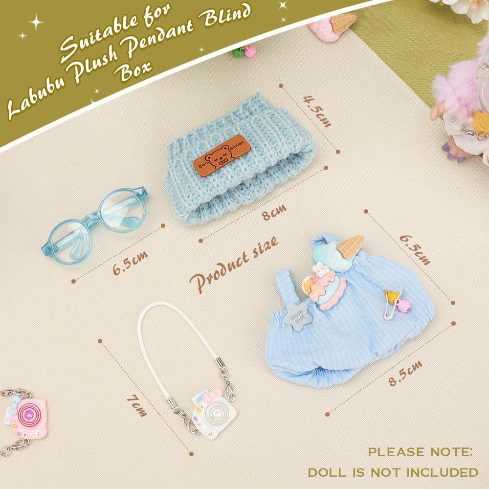 Conjunto de Ropa para Muñecas 17cm WALLFID - 4 Piezas Azul