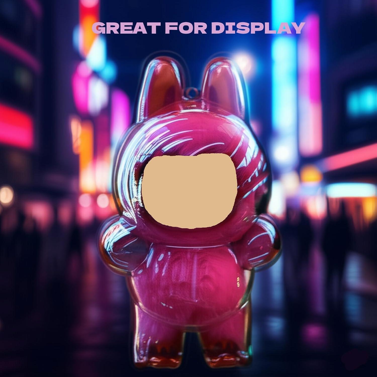 Funda Protectora Acrílica LABUBU para Muñeca - 21x11x19cm