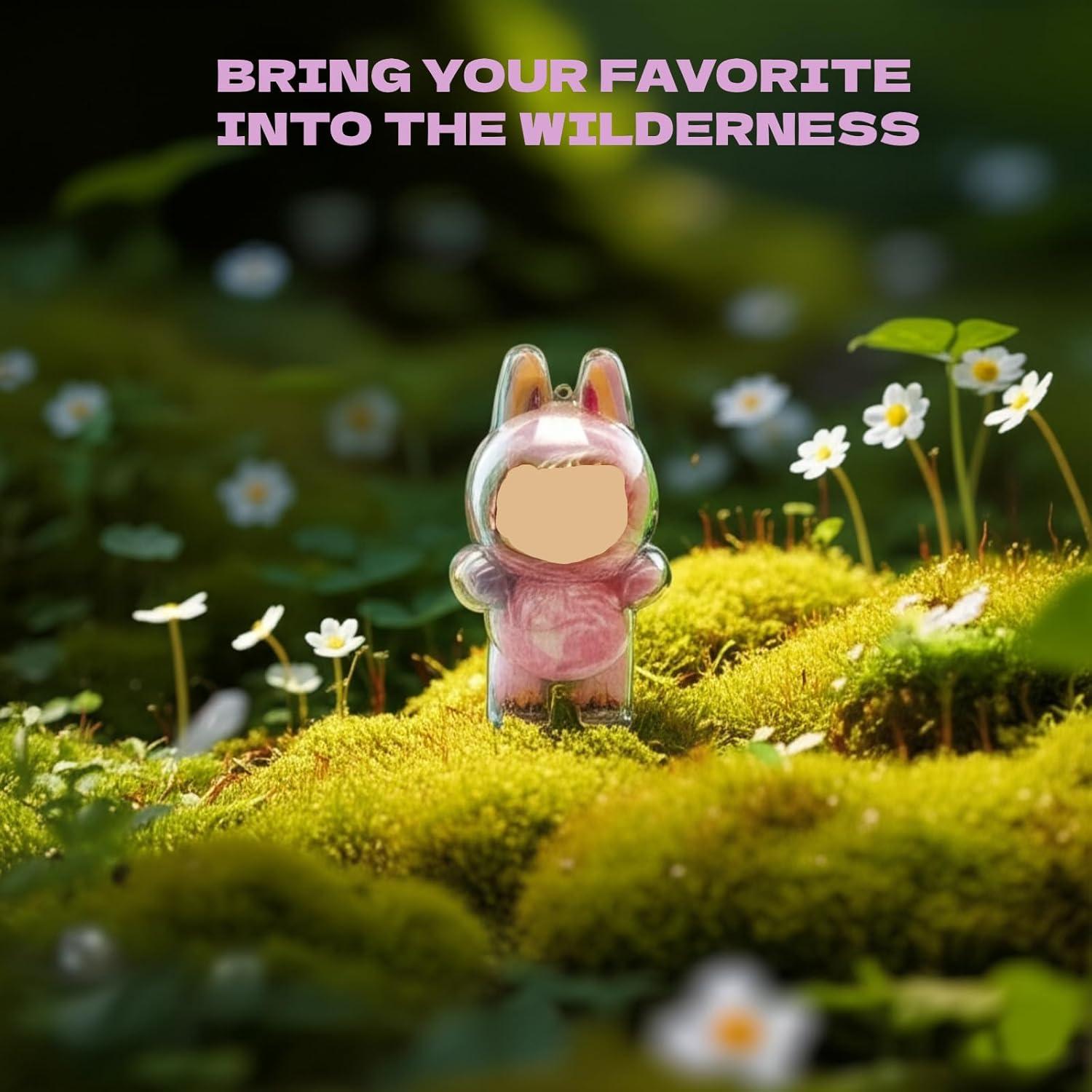 Funda Protectora Acrílica LABUBU para Muñeca - 21x11x19cm