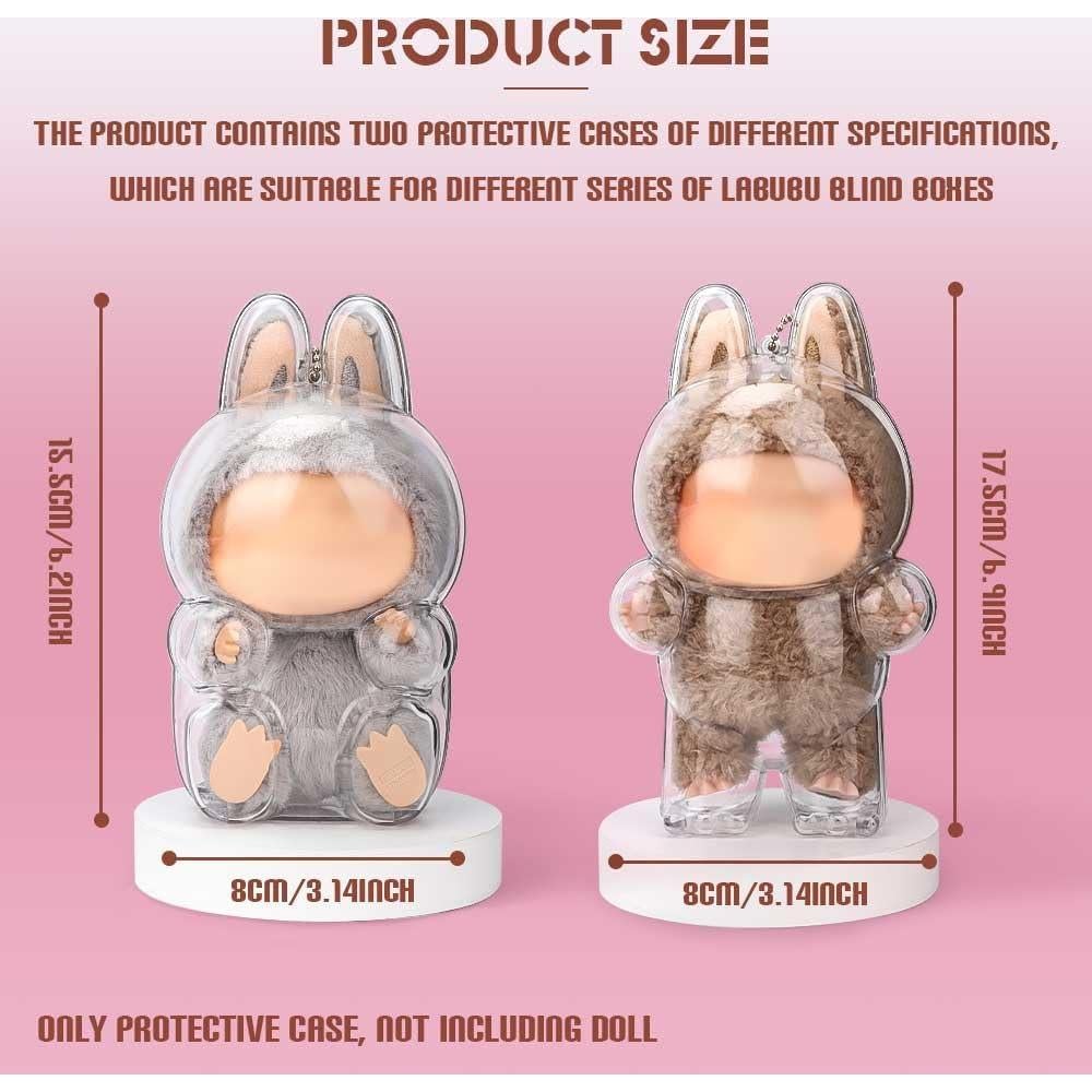 Estuche de Exhibición para Figuras Labubu - 2 Piezas