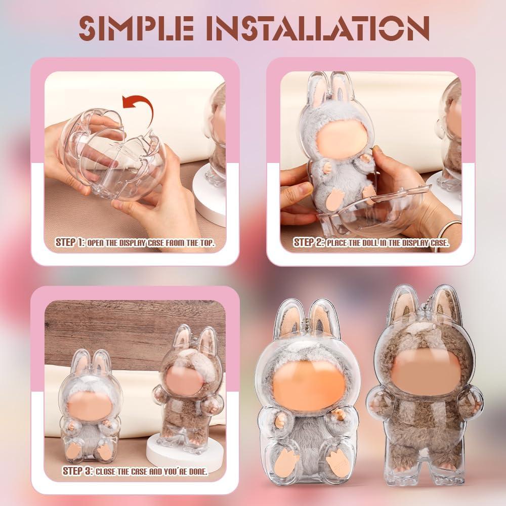 Estuche de Exhibición para Figuras Labubu - 2 Piezas