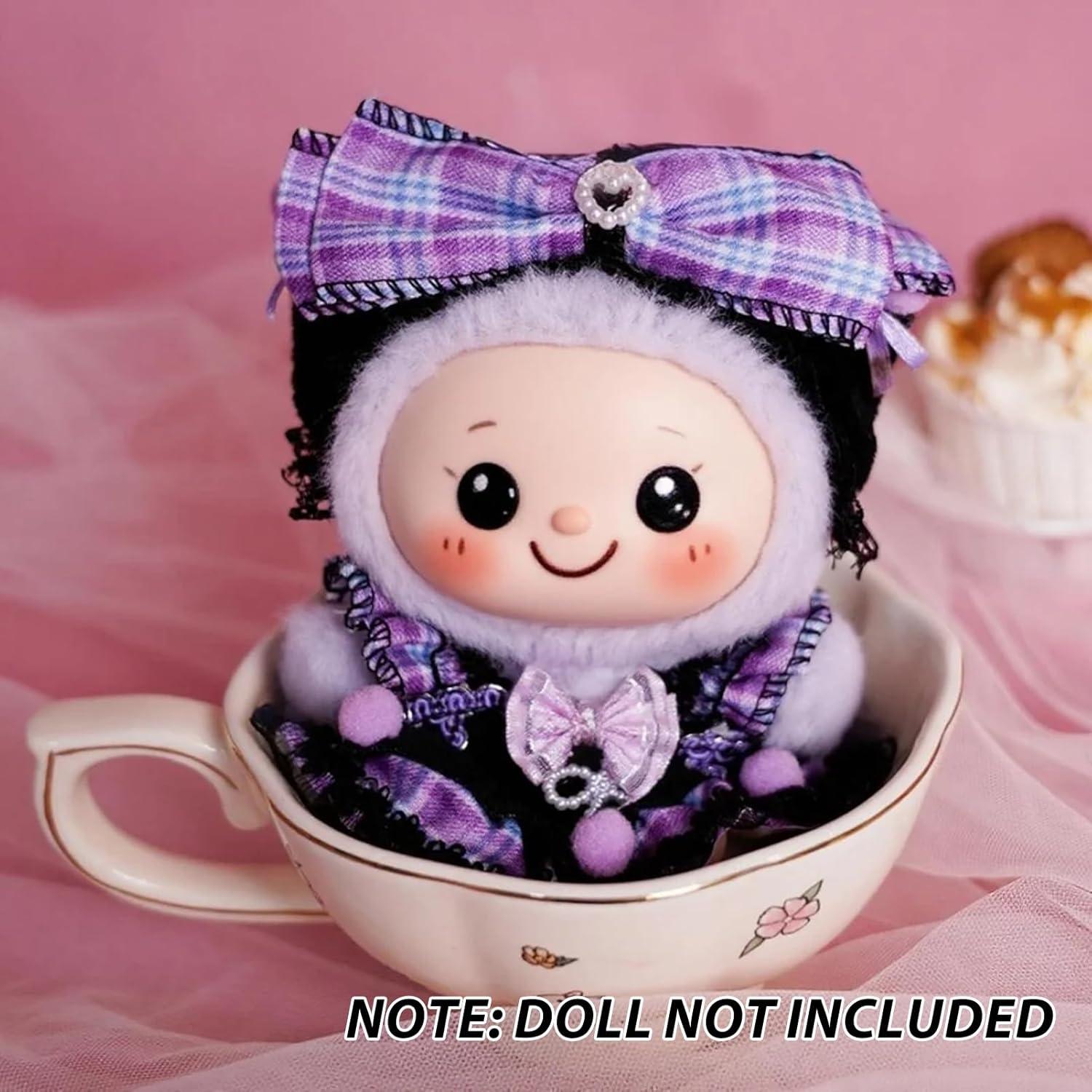 Vestido Gothic Lolita para muñeca 17cm LABUBU - Púrpura y Negro