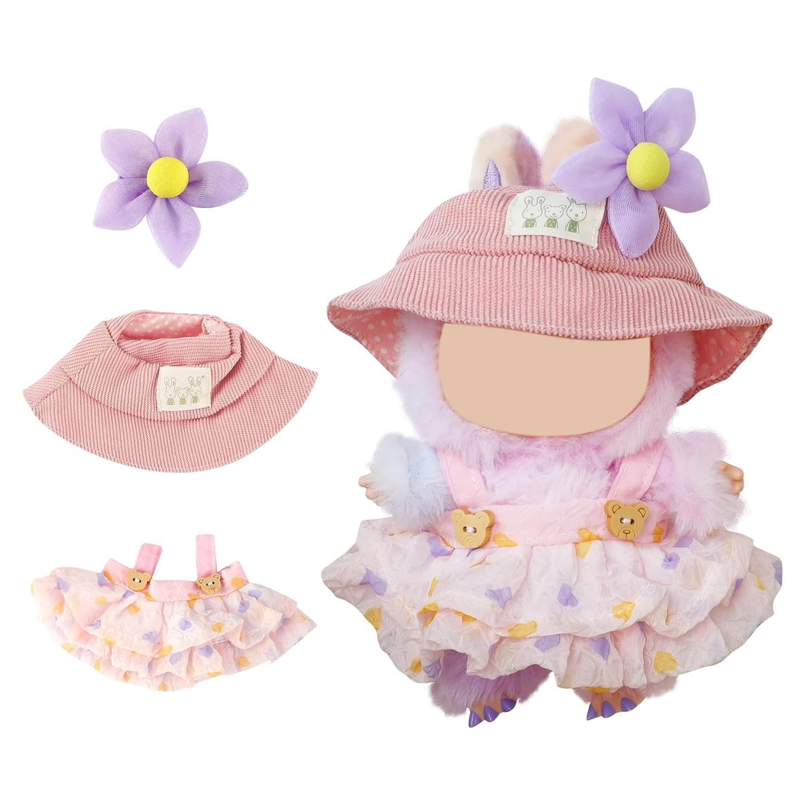 Conjunto de Ropa para Muñeca Ziqody - 3 Piezas Ganchillo Rosa