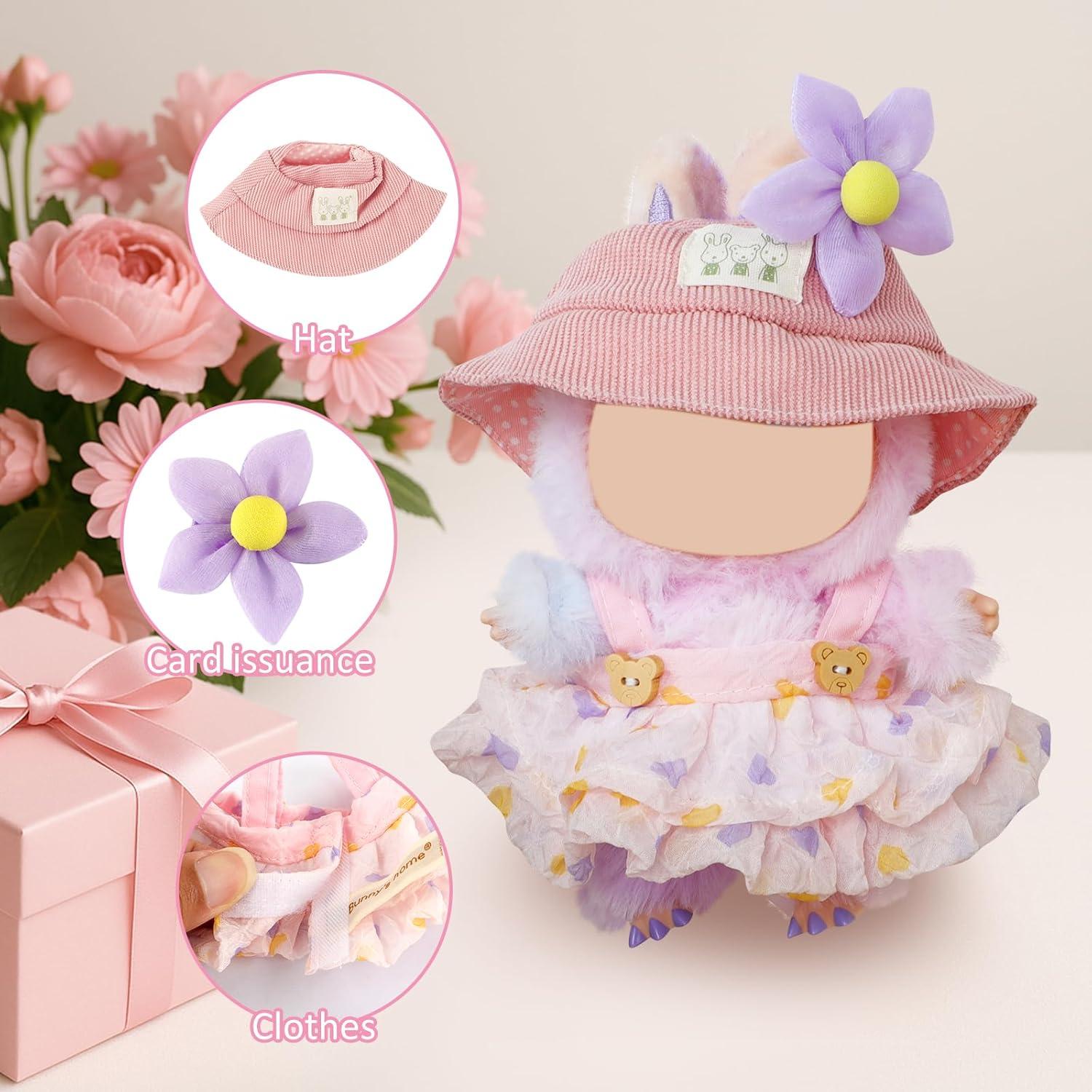 Conjunto de Ropa para Muñeca Ziqody - 3 Piezas Ganchillo Rosa