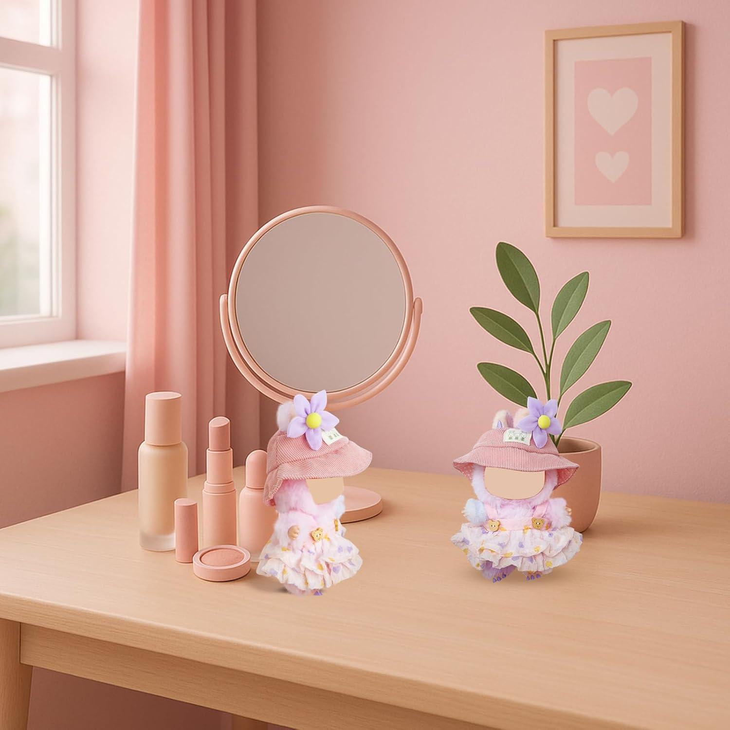 Conjunto de Ropa para Muñeca Ziqody - 3 Piezas Ganchillo Rosa