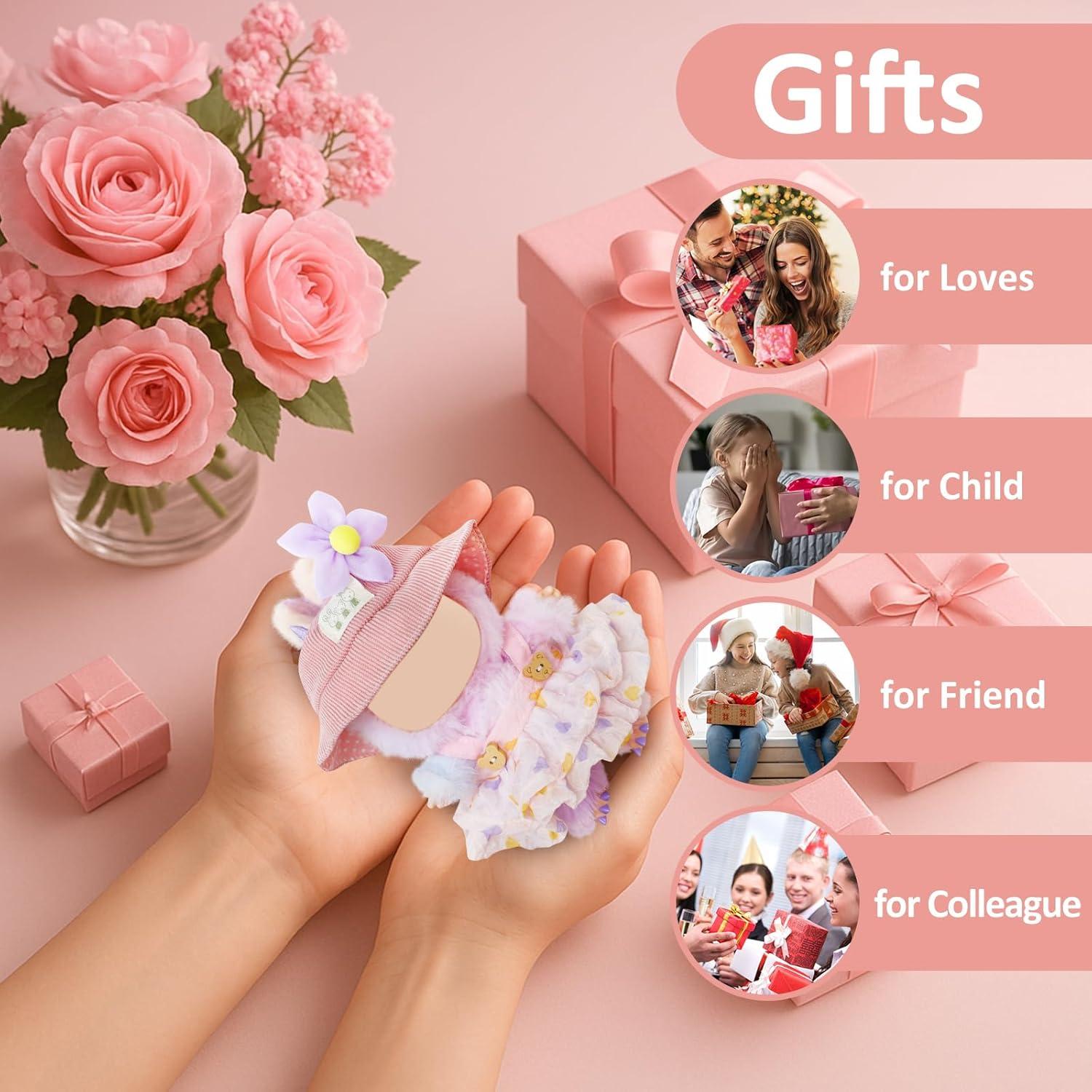 Conjunto de Ropa para Muñeca Ziqody - 3 Piezas Ganchillo Rosa