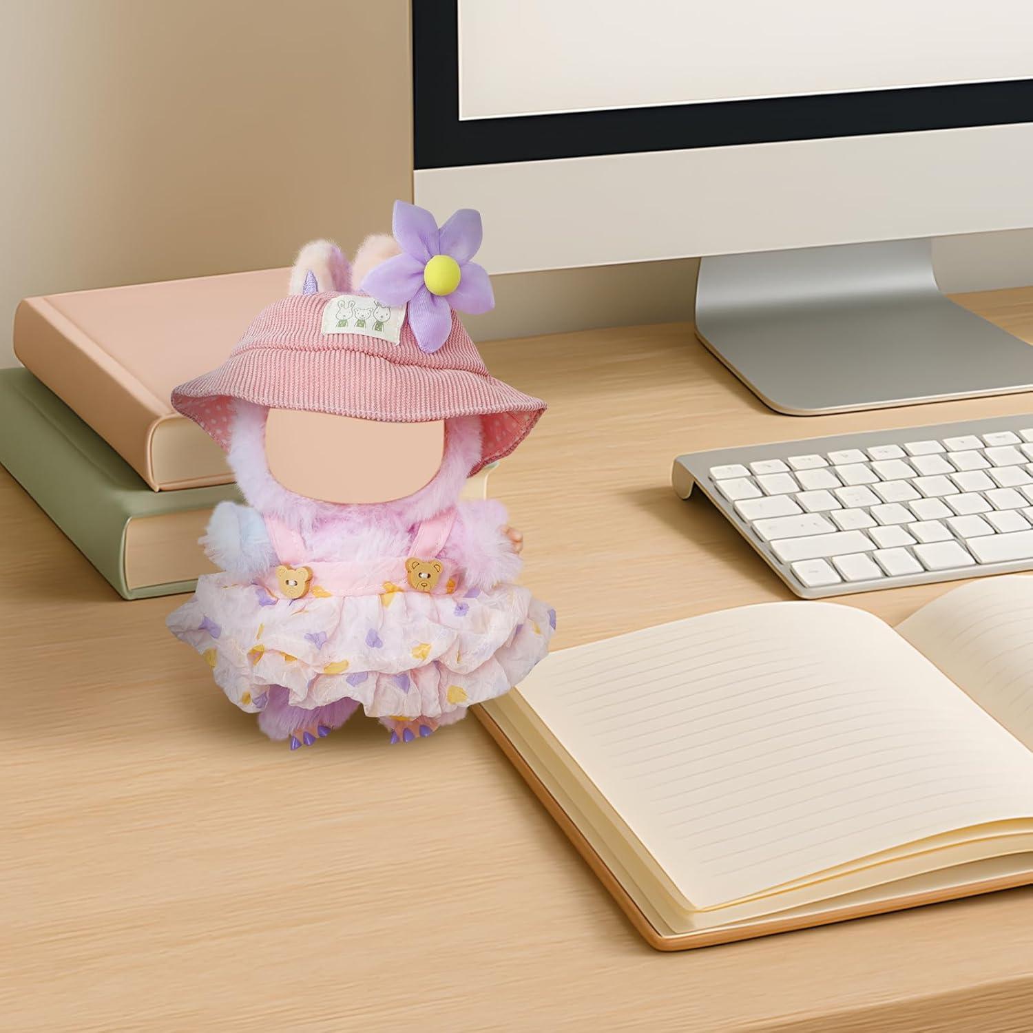 Conjunto de Ropa para Muñeca Ziqody - 3 Piezas Ganchillo Rosa