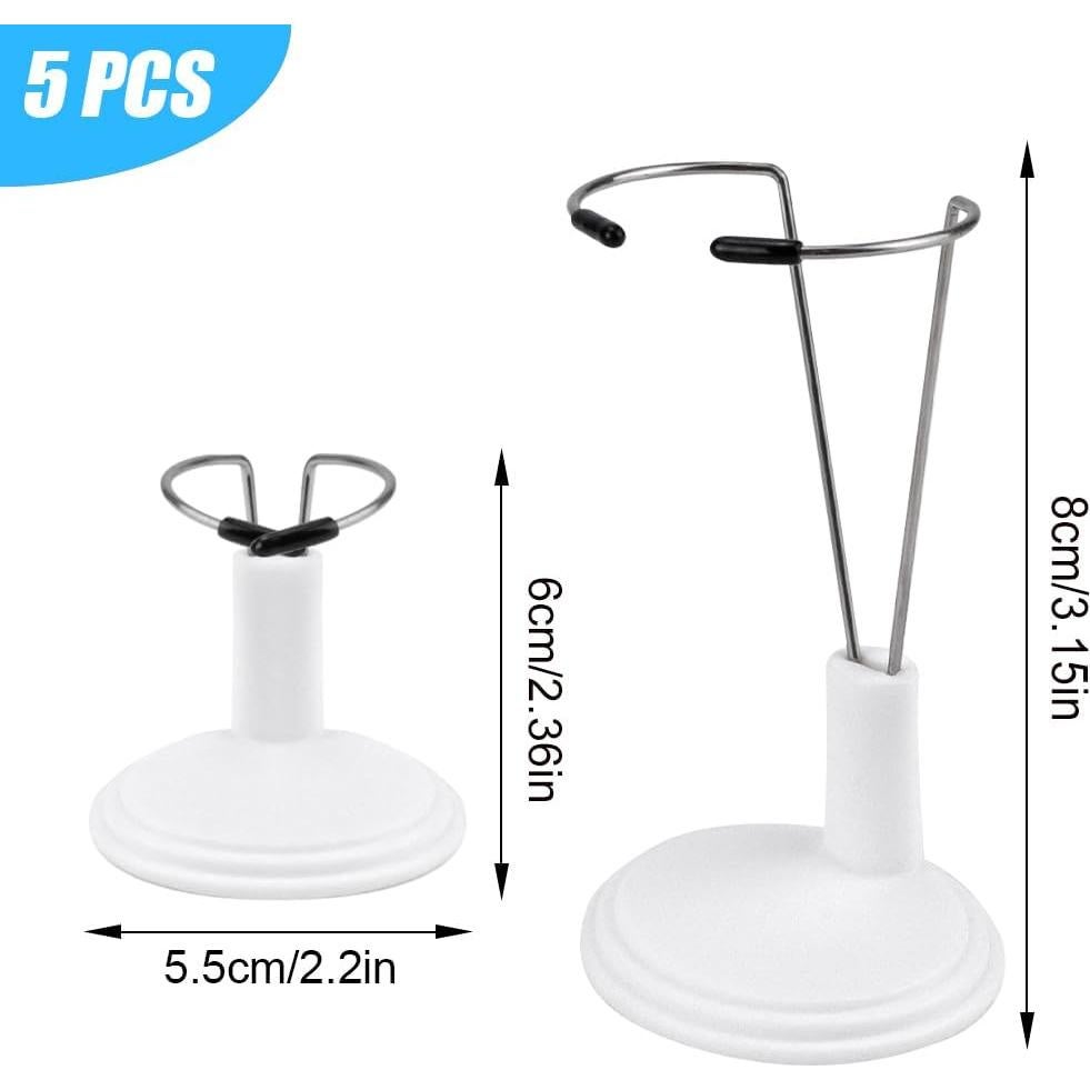 Soporte de exhibición para muñecas HMIEPRS 5 piezas Blanco