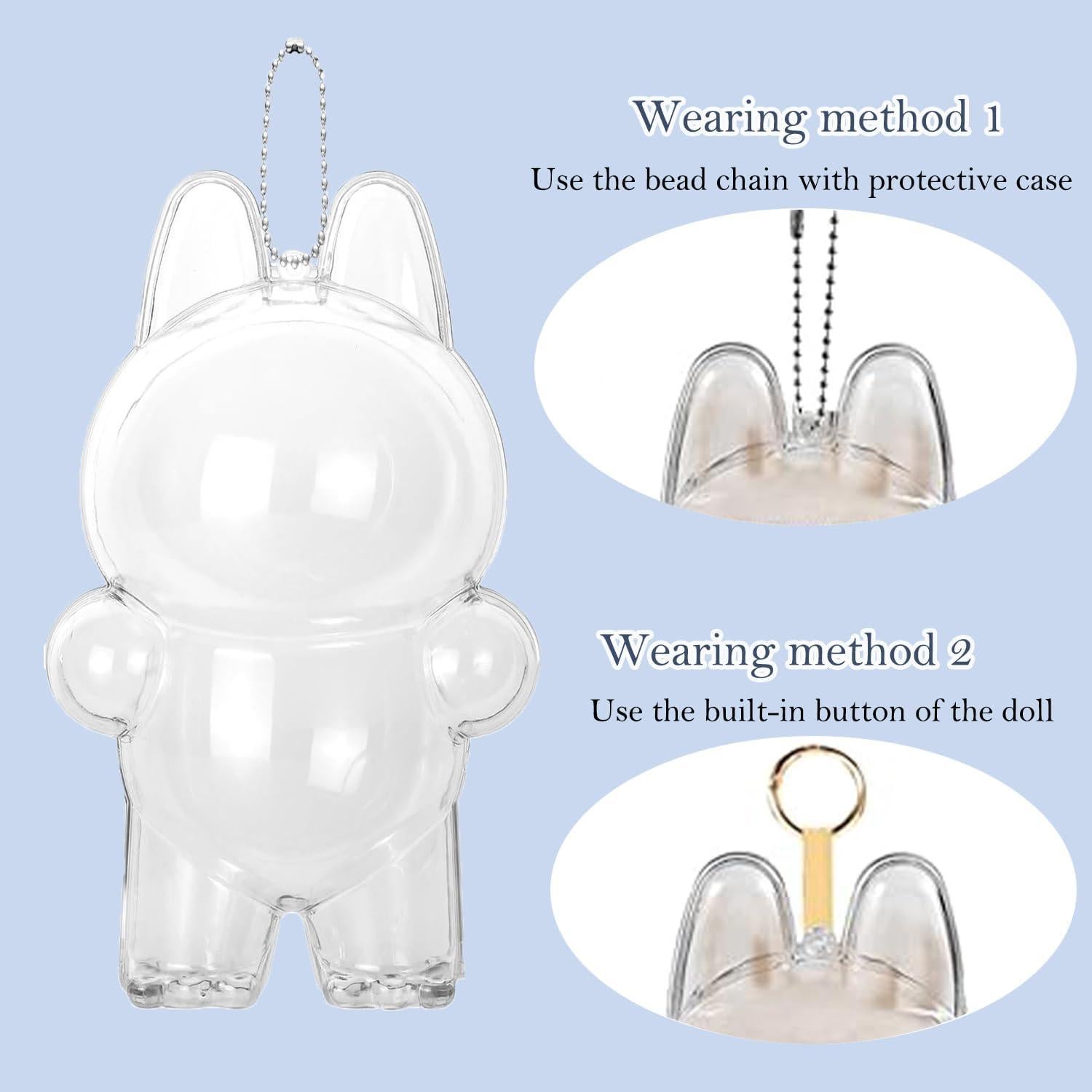 Funda Protectora para Muñeca LABUBU 17cm - Exhibidor Transparente