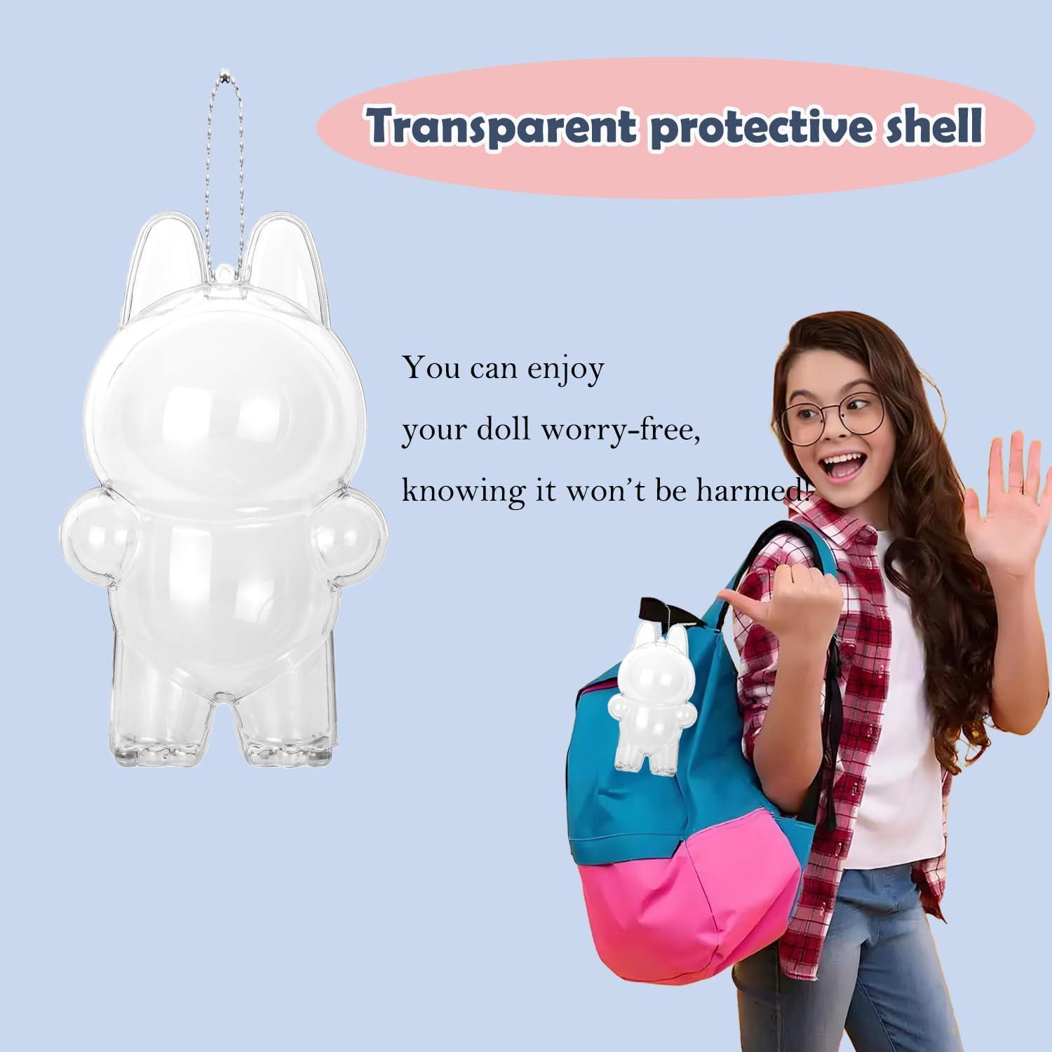 Funda Protectora para Muñeca LABUBU 17cm - Exhibidor Transparente