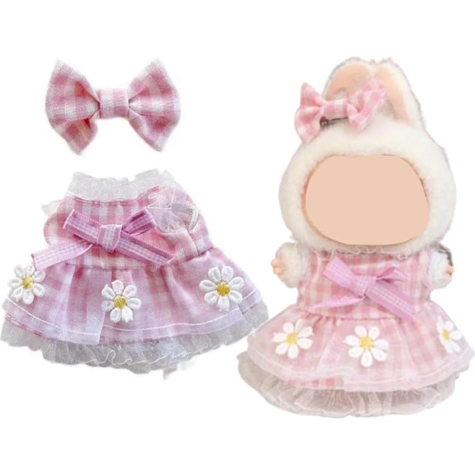 Ropa para muñeca Labubu 15-17 cm - 2 Faldas y Lazos