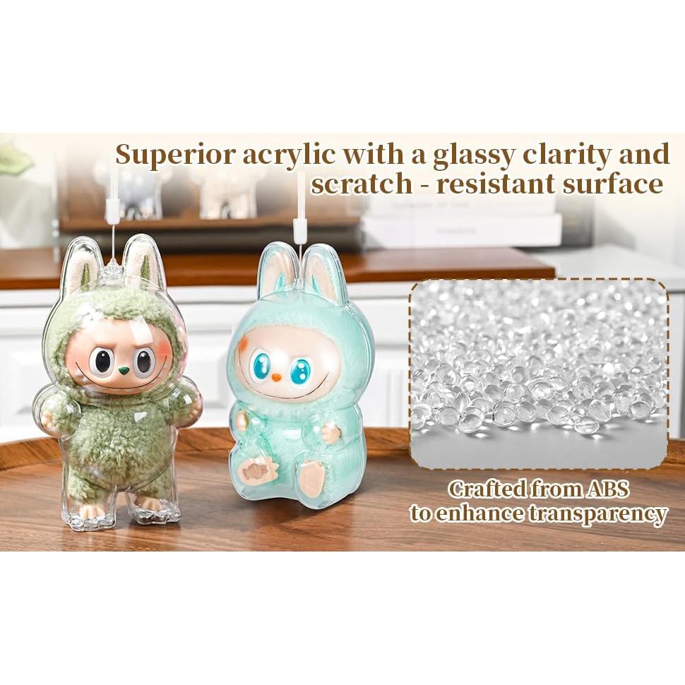 Estuche de Exhibición LABUBU Acrílico Transparente 2 Piezas