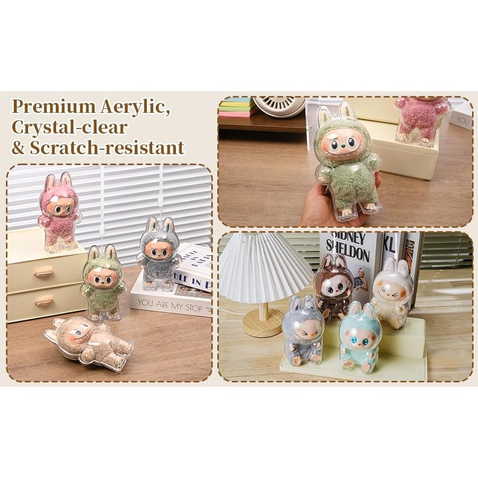 Estuche de Exhibición LABUBU Acrílico Transparente 2 Piezas