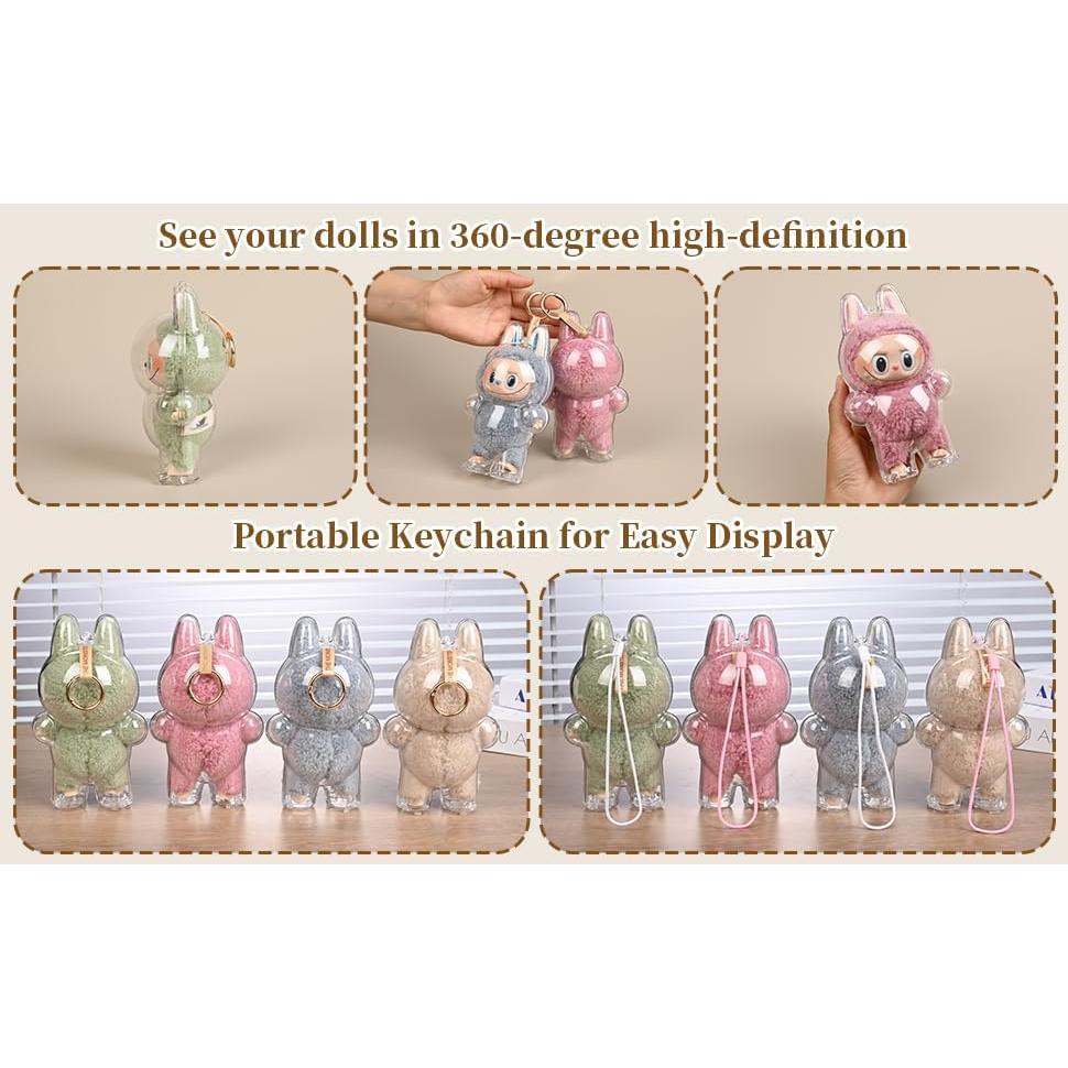 Estuche de Exhibición LABUBU Acrílico Transparente 2 Piezas