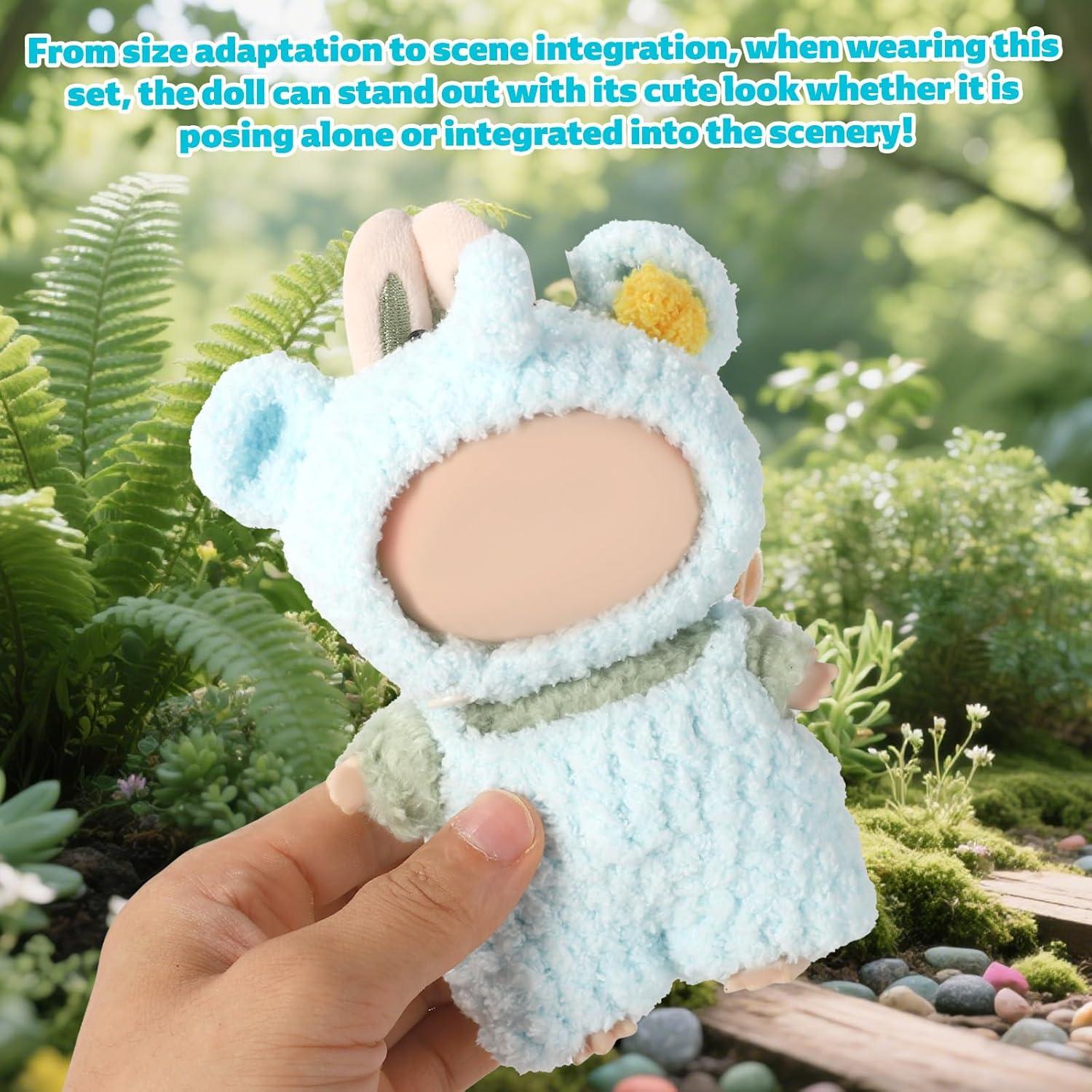 Conjunto de Ropa para Muñecas Lyreh - Mono y Sombrero Elefante Azul