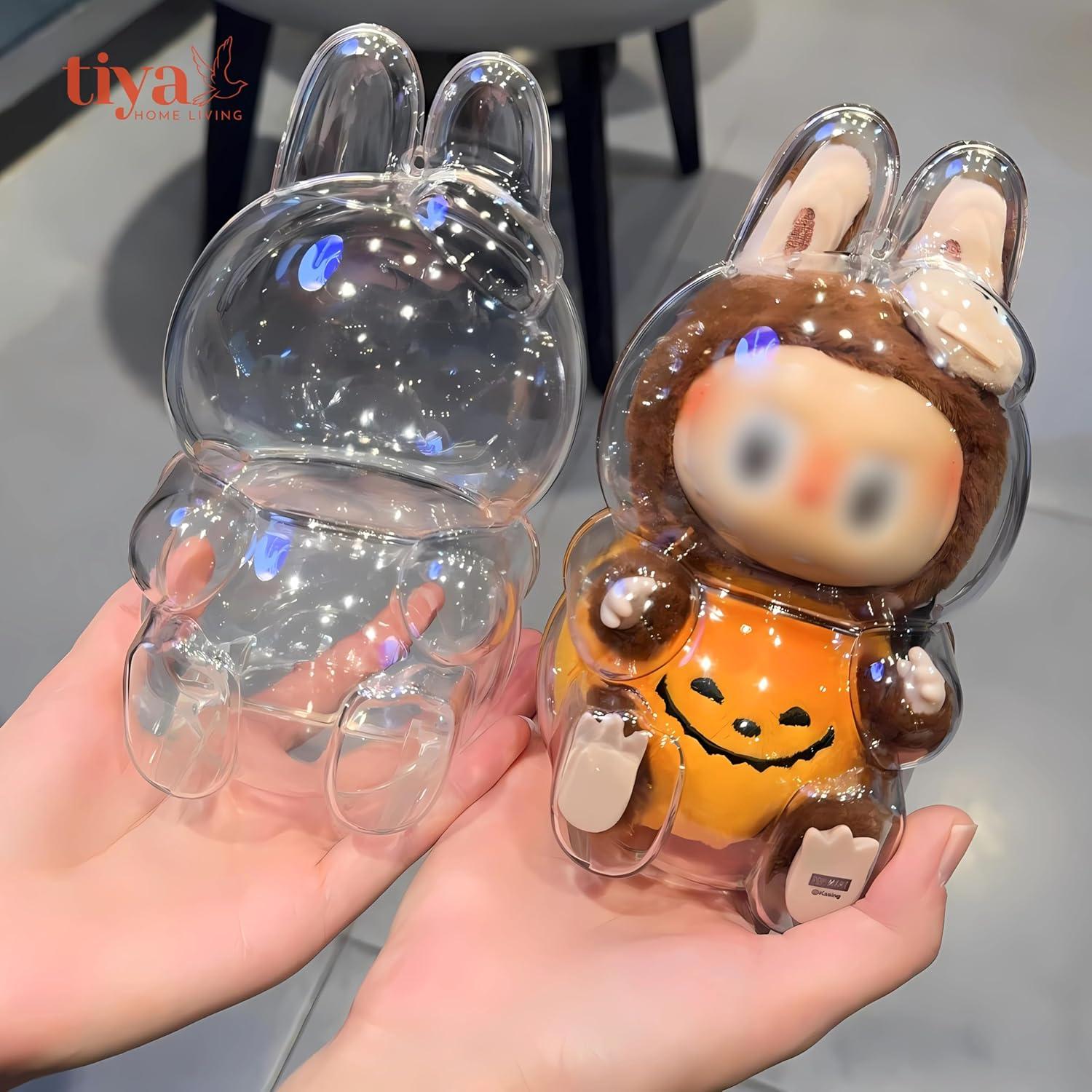 Funda Protectora Acrílica LABUBU para Muñeca - Exhibición Segura