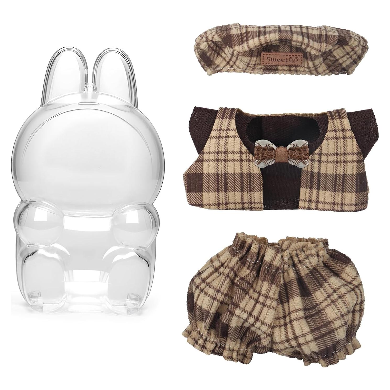 Estuche Protector Labubu + Ropa para Figuras 15.5 cm