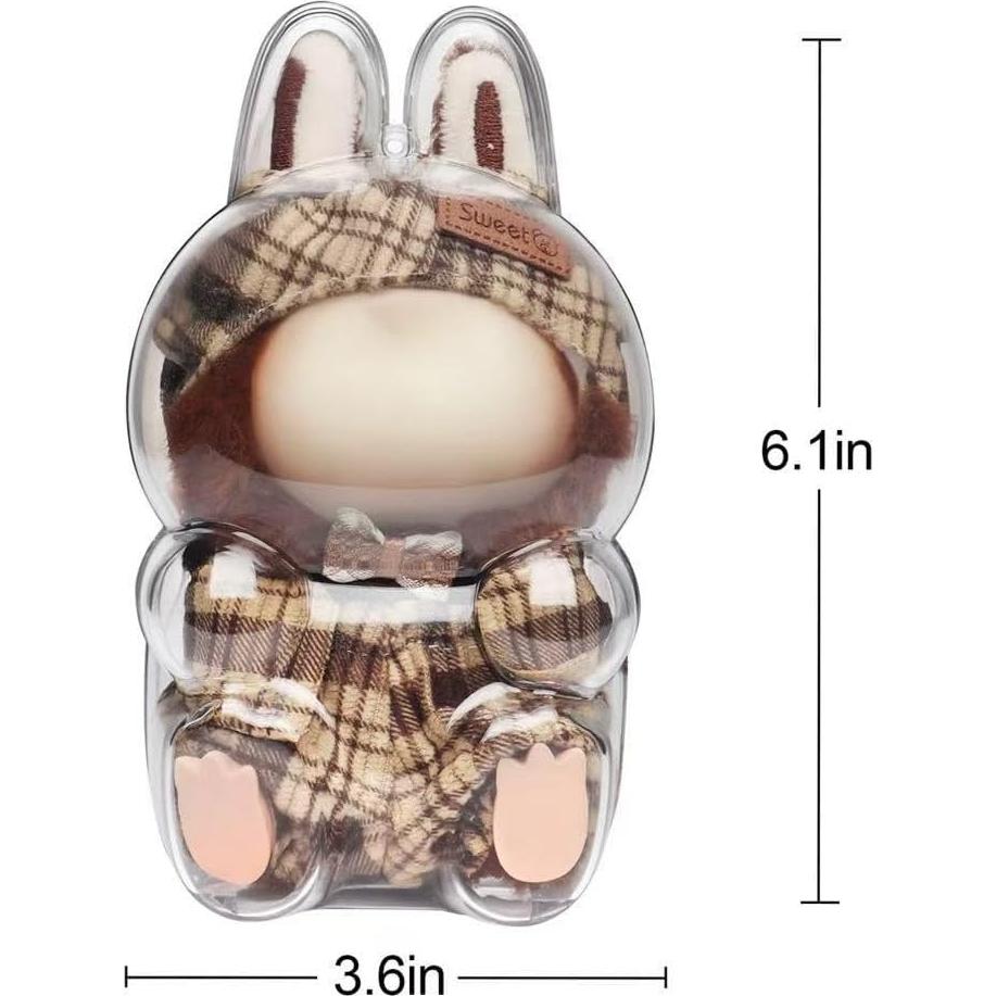 Estuche Protector Labubu + Ropa para Figuras 15.5 cm