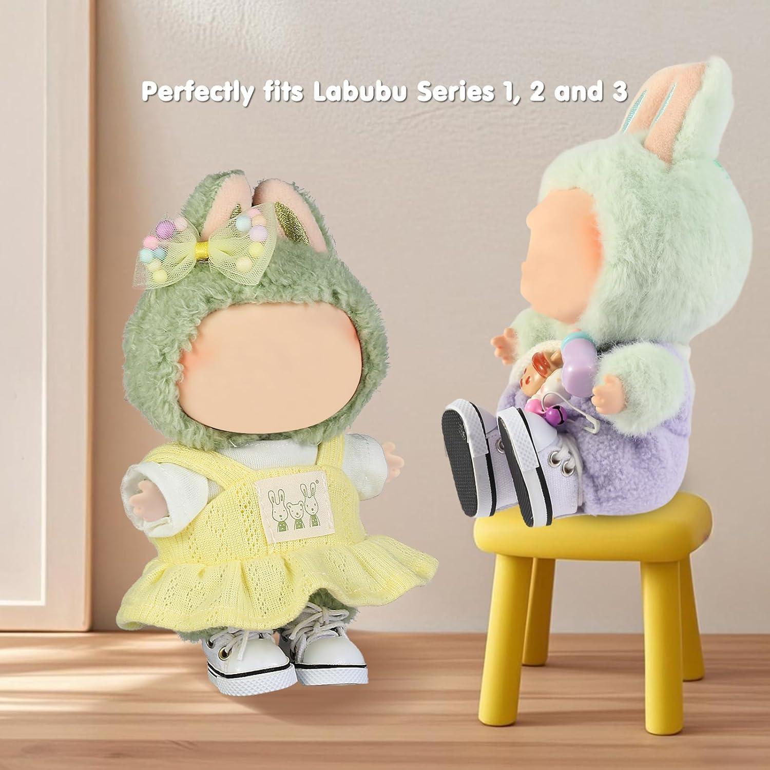 Zapatos de muñeca Ciunura para Bubu 15-17 cm Lona Blanca