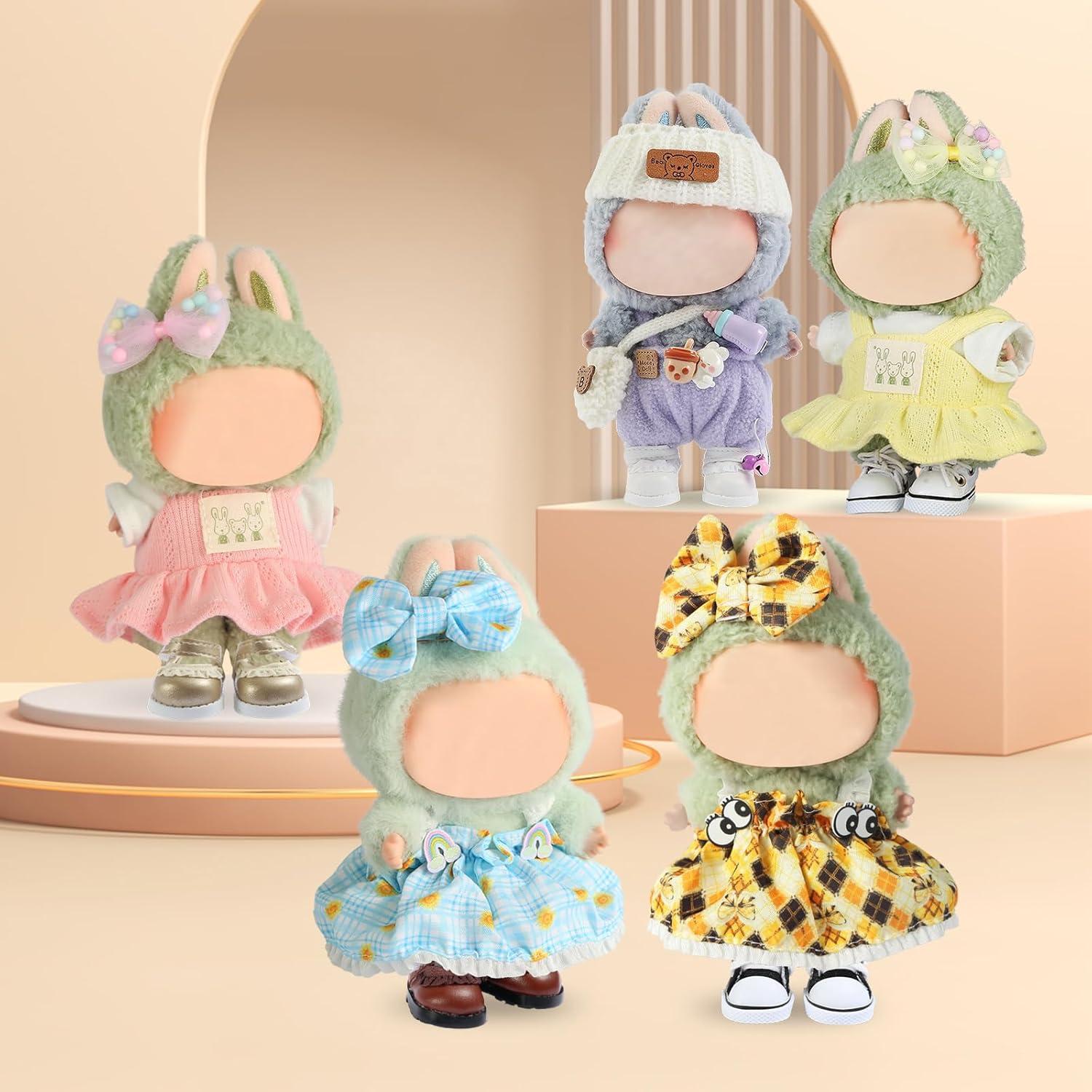 Zapatos de muñeca Ciunura para Bubu 15-17 cm Lona Blanca