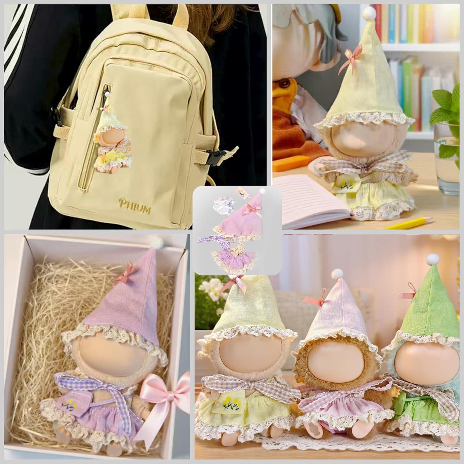 Conjunto de Ropa de Muñeca 17cm YAILIA - Disfraz Hada Rosa 4 Piezas