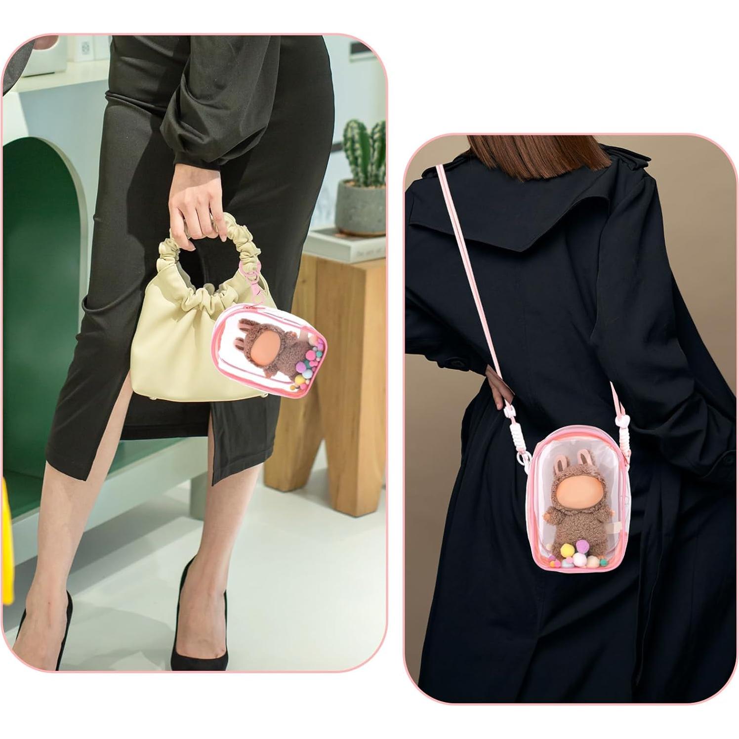 Estuche Protector para Muñecas de Peluche Tinoaly Rosa 18.5x12x7cm