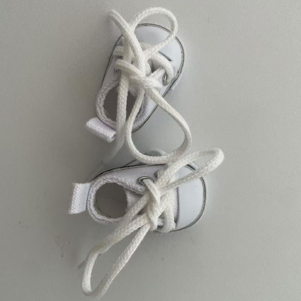 Zapatillas de Lona Miniatura Labubu - Set 2 Pares Blanco y Azul